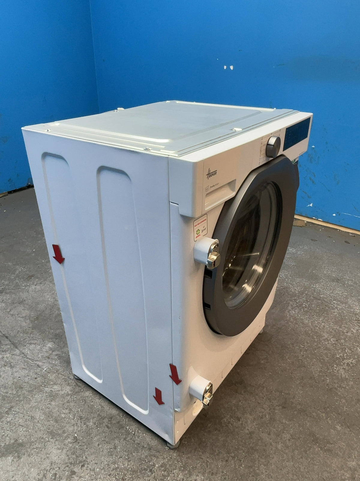 #GRC-165-957 - Hoover 9kg 1600rpm Integrated Washing Machine – KG Mode, Steam Function, White