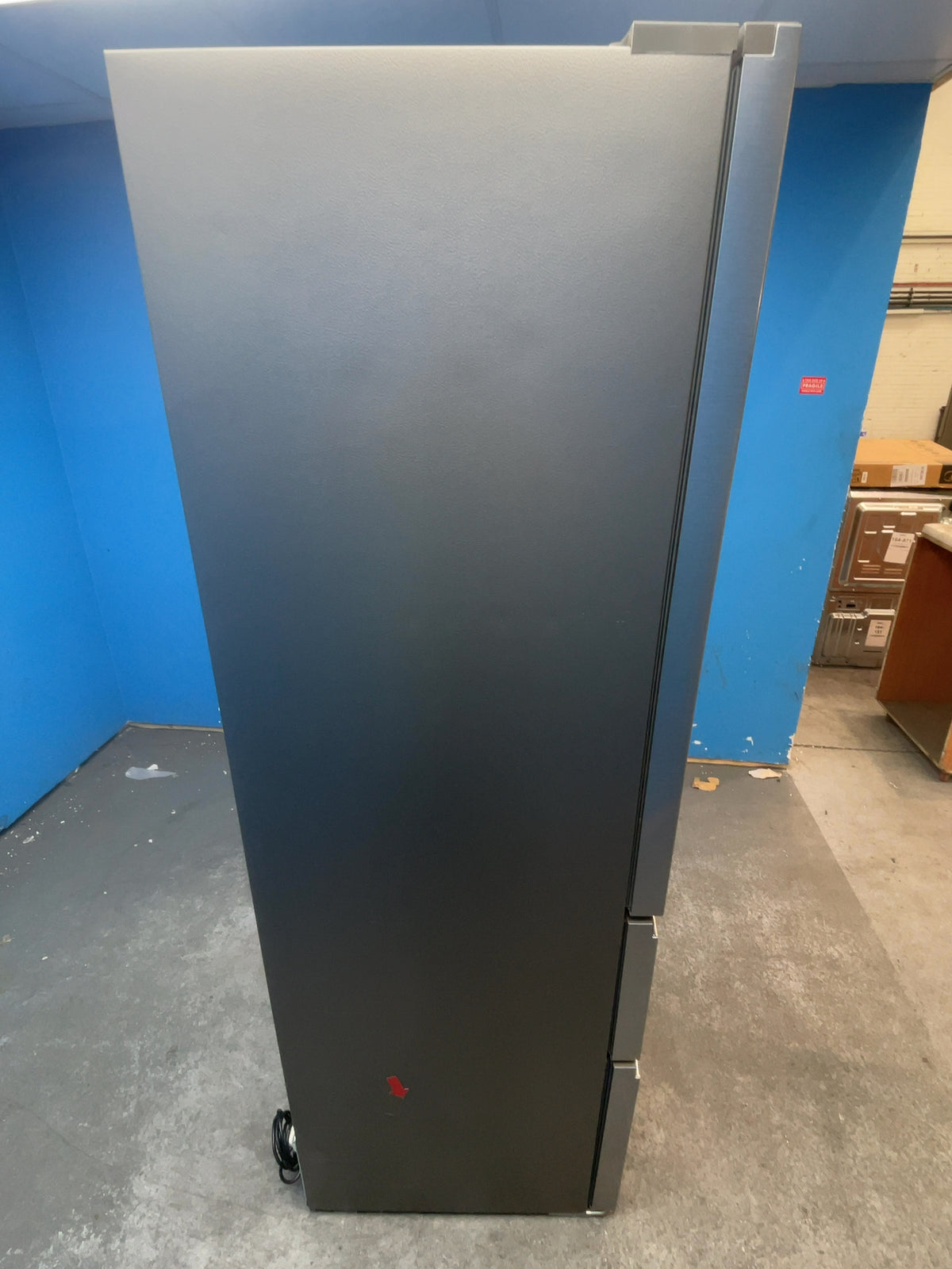 #GRC-165-965 - Haier HETR3619FWMG 60cm 70/30 Fridge Freezer – Total No Frost, Non-Plumbed Water Dispenser, MyZone Drawer, Silver