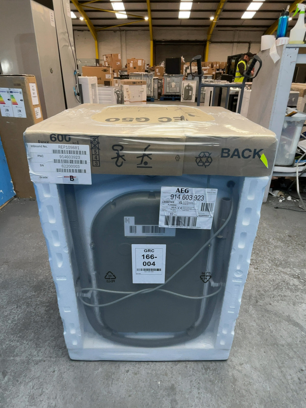 #GRC-166-004 - AEG 7kg/4kg ProSense Washer Dryer – 1600 Spin, AutoSense, White