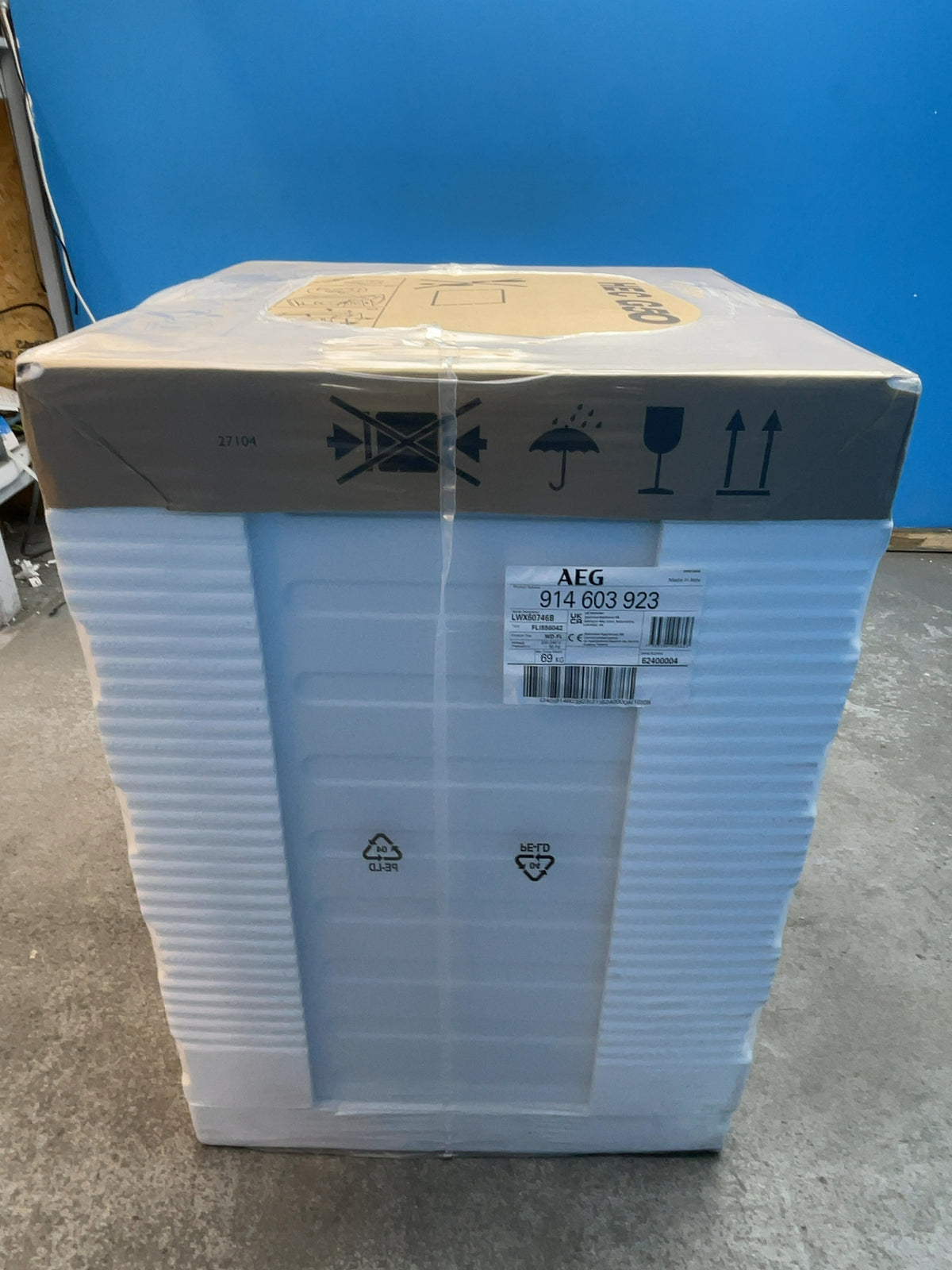 #GRC-166-008 - AEG 7kg/4kg ProSense Washer Dryer – 1600 Spin, AutoSense, White