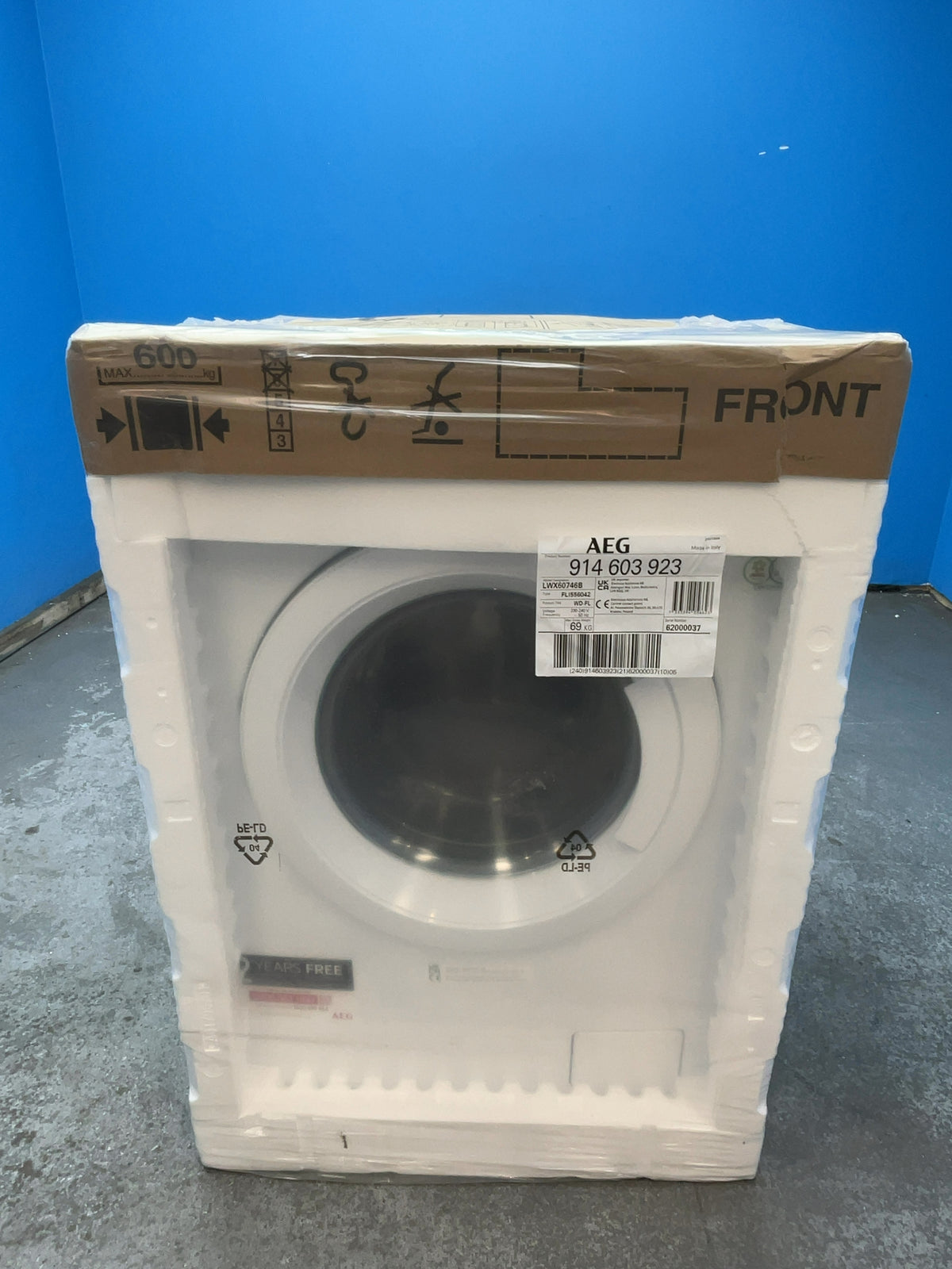 #GRC-166-014 - AEG 7kg/4kg ProSense Washer Dryer – 1600 Spin, AutoSense, White