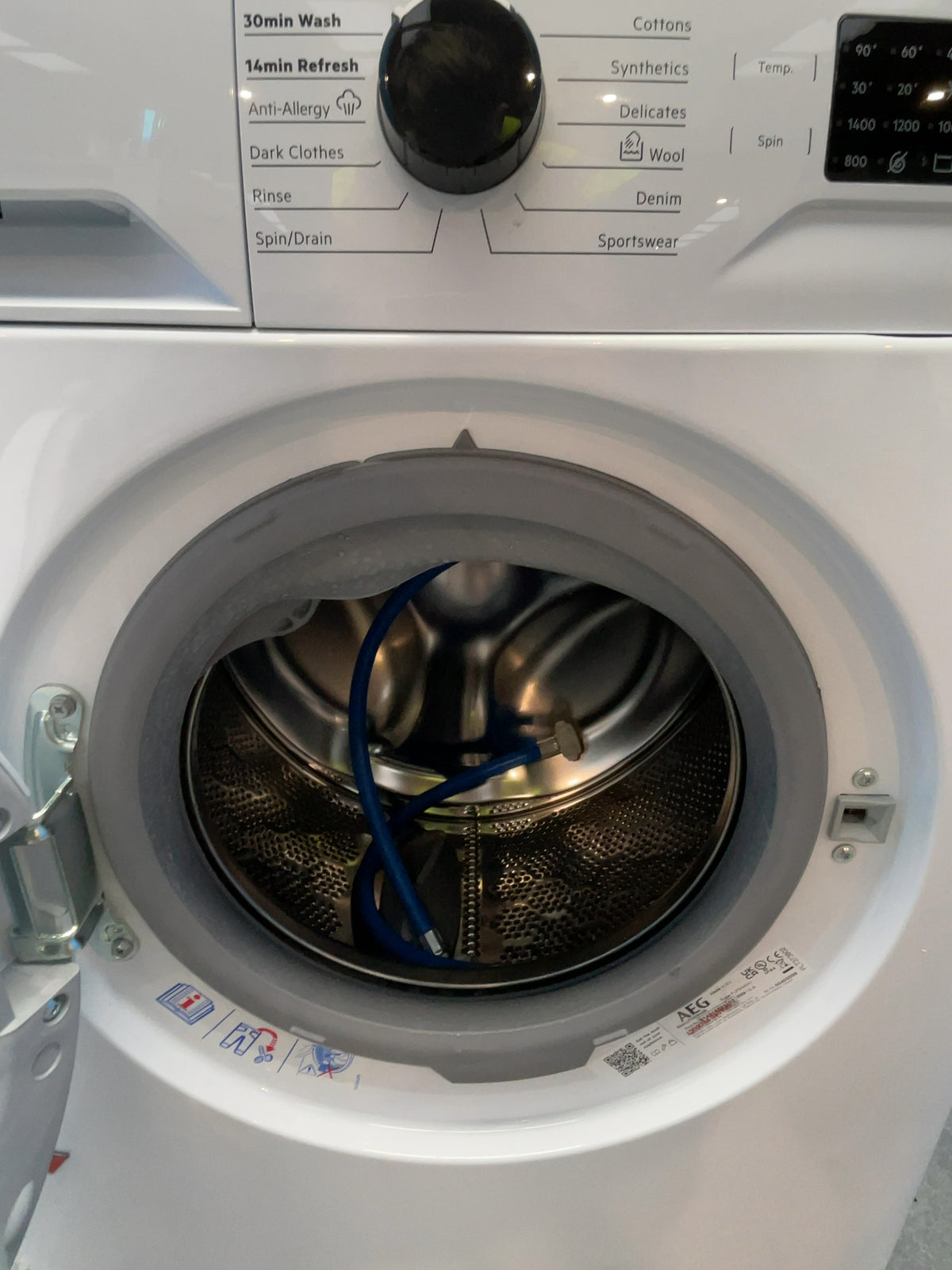 #GRC-166-051 - AEG 8kg 1400rpm Washing Machine – AutoSense Technology, Anti-Allergy Cycle & TimeSave, White