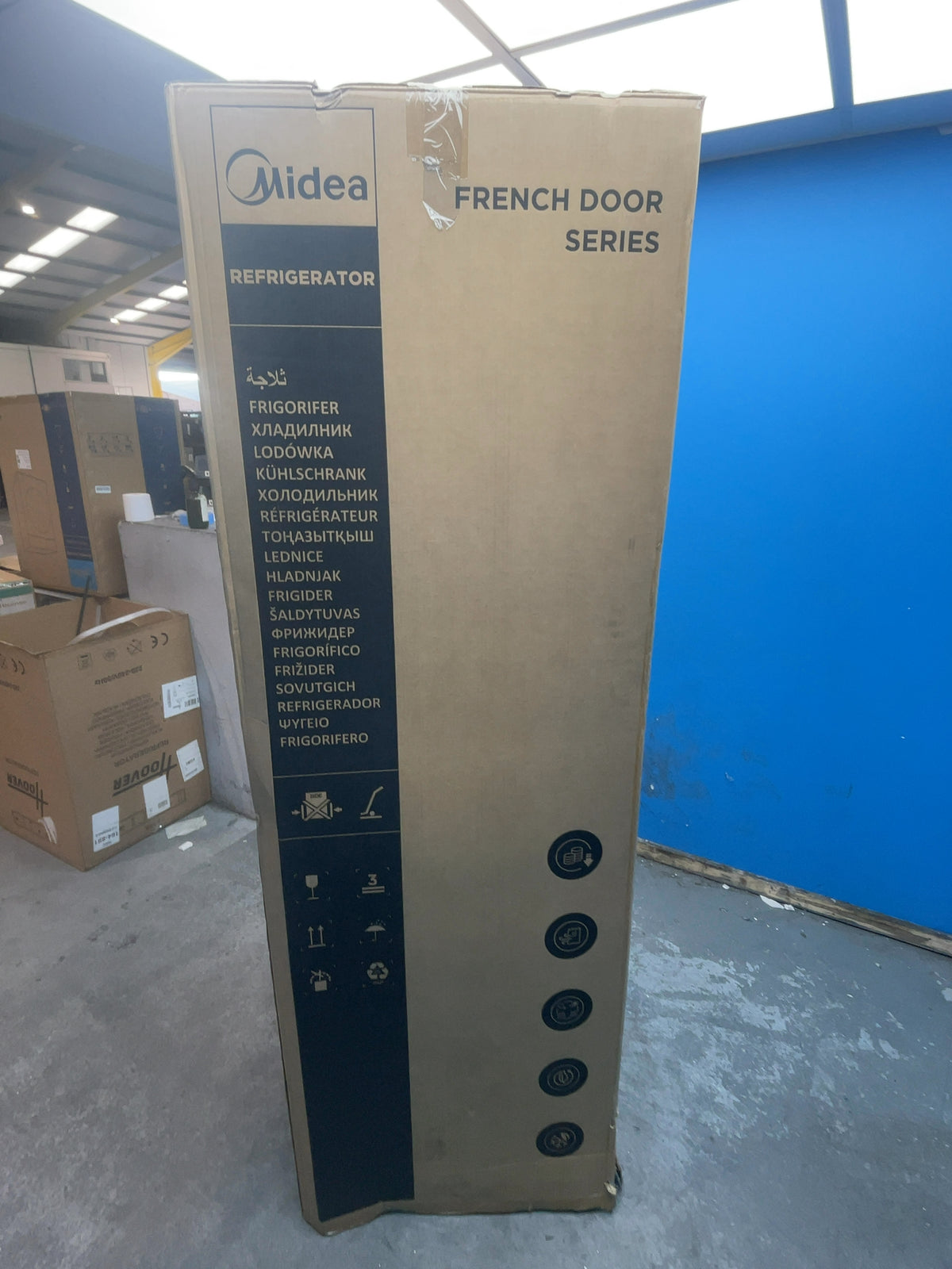 #GRC-166-150 - Midea 435L French Door Fridge Freezer – V-Tech Freeze, Total No Frost, Inox