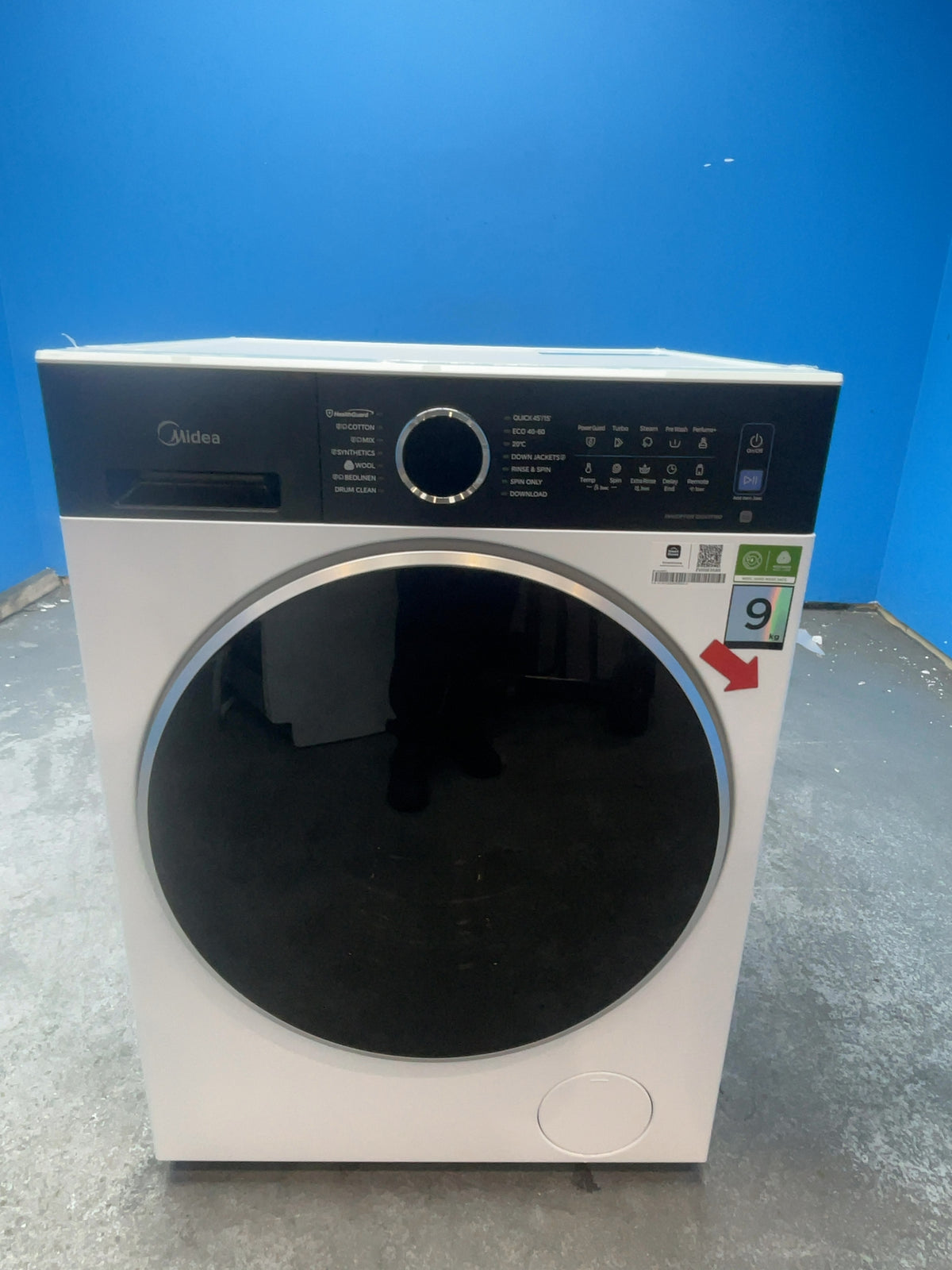 #GRC-166-178 - Midea 9kg 1400rpm Washing Machine – Smart WiFi & Steam Care