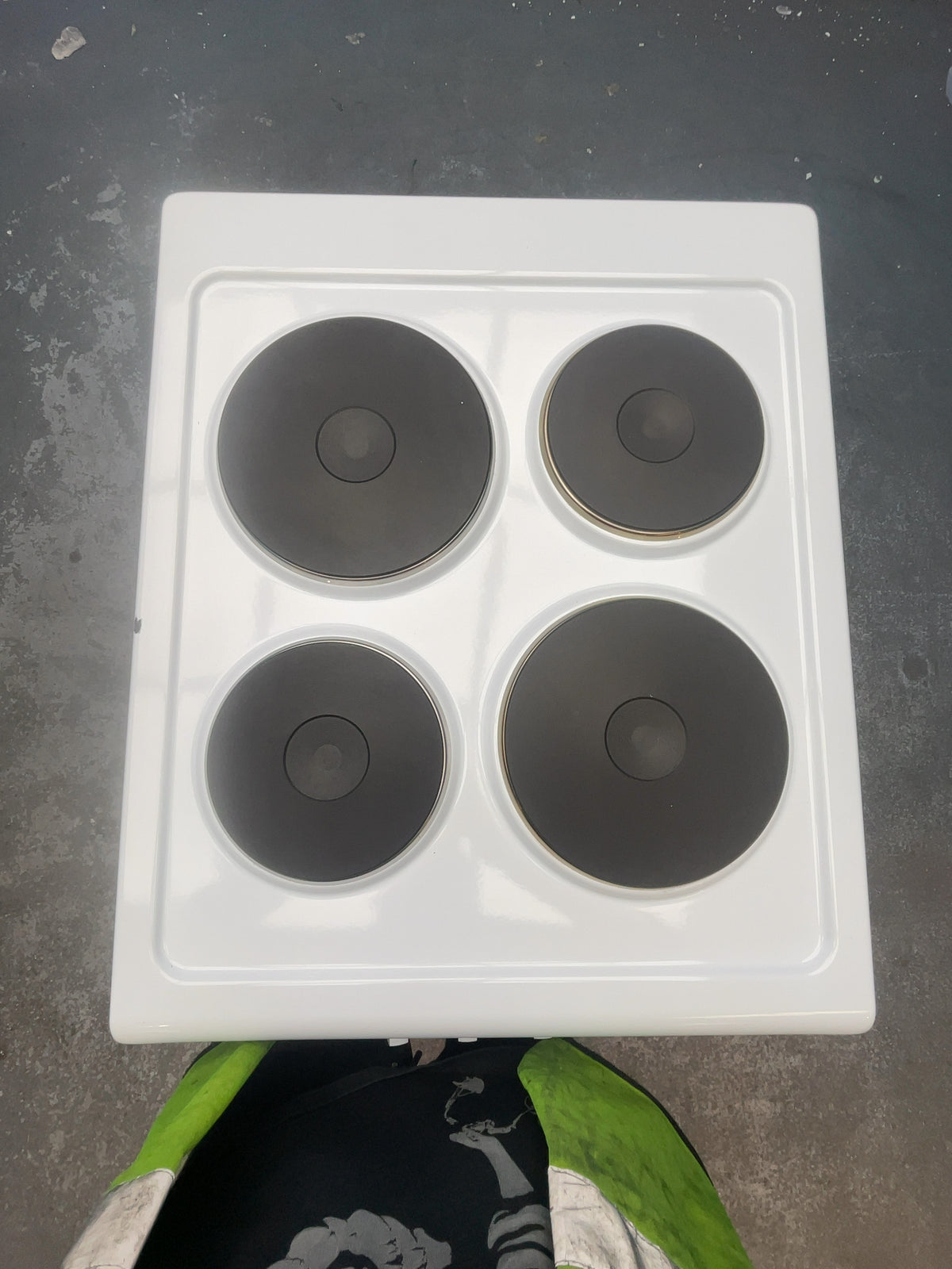 #GRC-166-203 - Midea 50cm Electric Cooker – Solid Plate Hob, Integrated Grill, White
