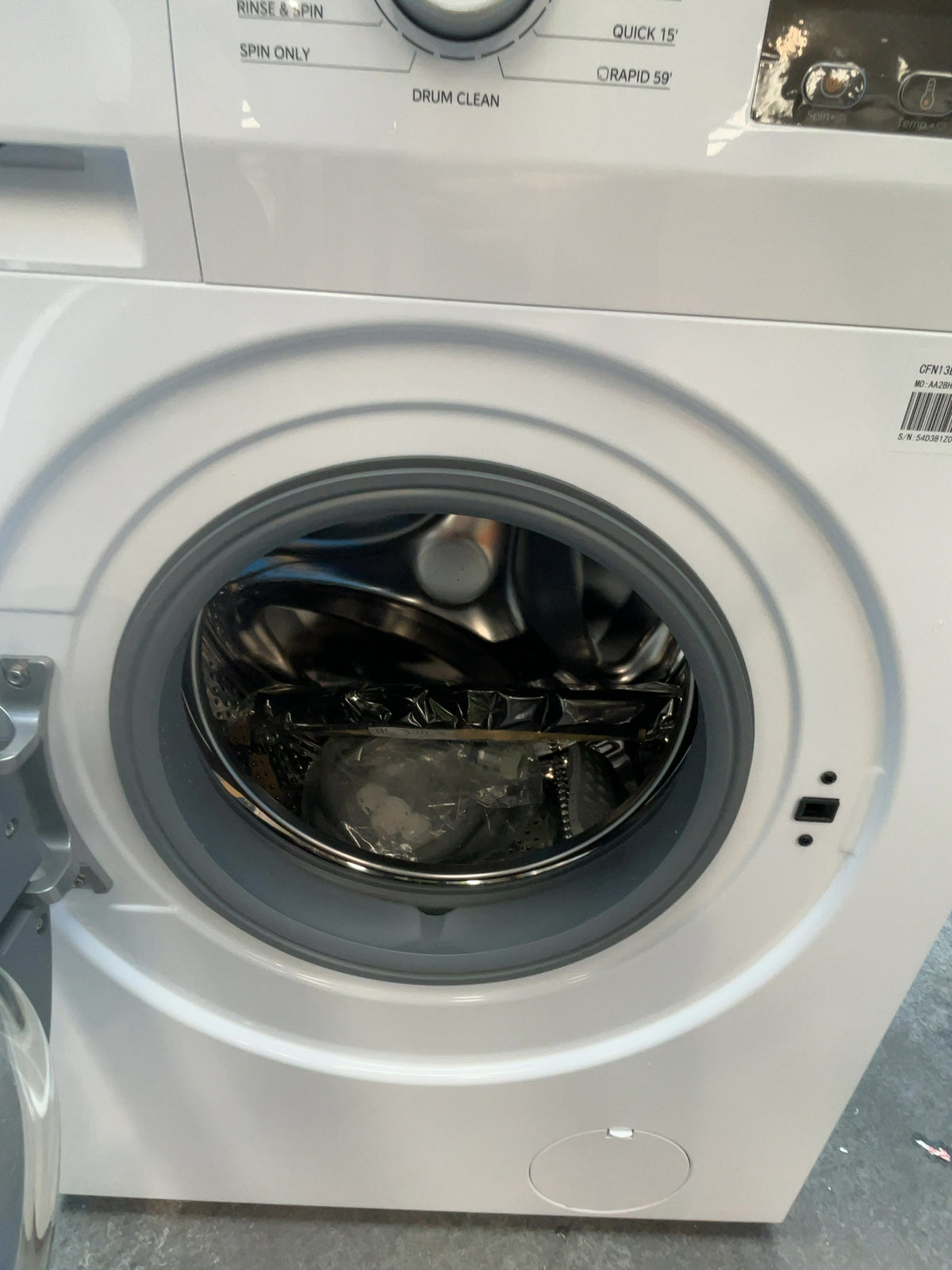#GRC-166-232 - Comfee 7kg 1200rpm Washing Machine – Steam Wash & 15 Min Quick Cycle, White