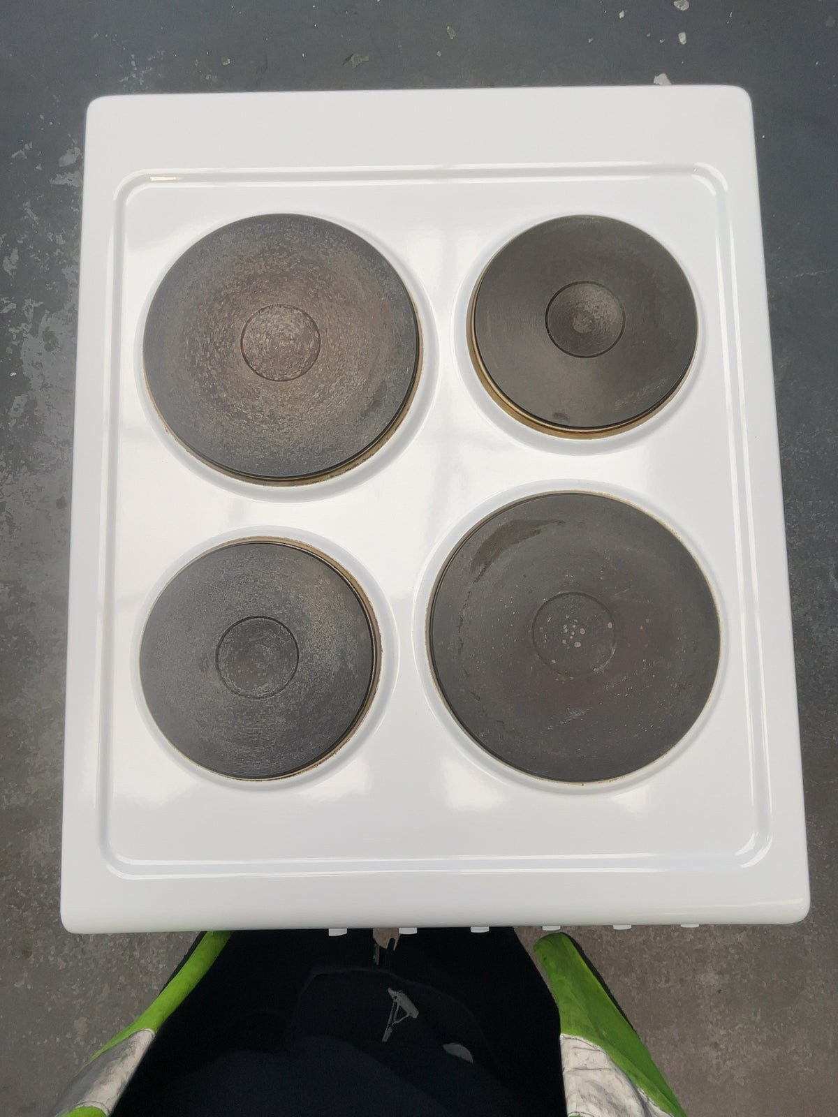 #GRC-166-237 - Midea 50cm Electric Cooker – Solid Plate Hob, Integrated Grill, White