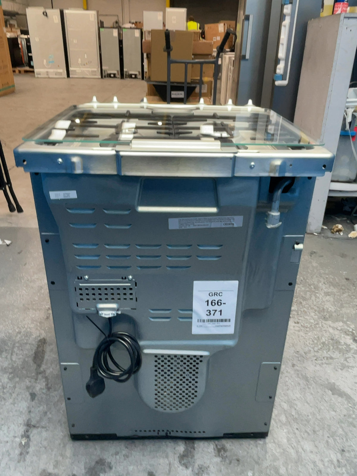 #GRC-166-371 - John Lewis Freestanding 60cm Gas Hob Cooker – Double Oven, 4 Gas Burners, Catalytic Liners, Stainless Steel