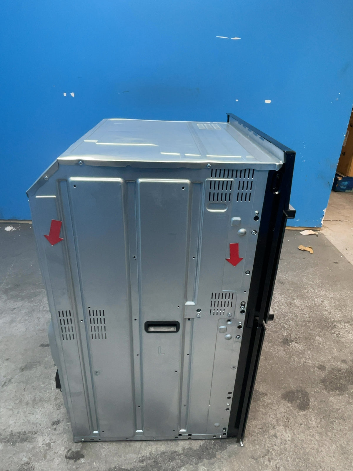 #GRC-166-431 - Indesit Built-In Double Oven – 105L Capacity, Fan Main Oven, Twin Grill, Black