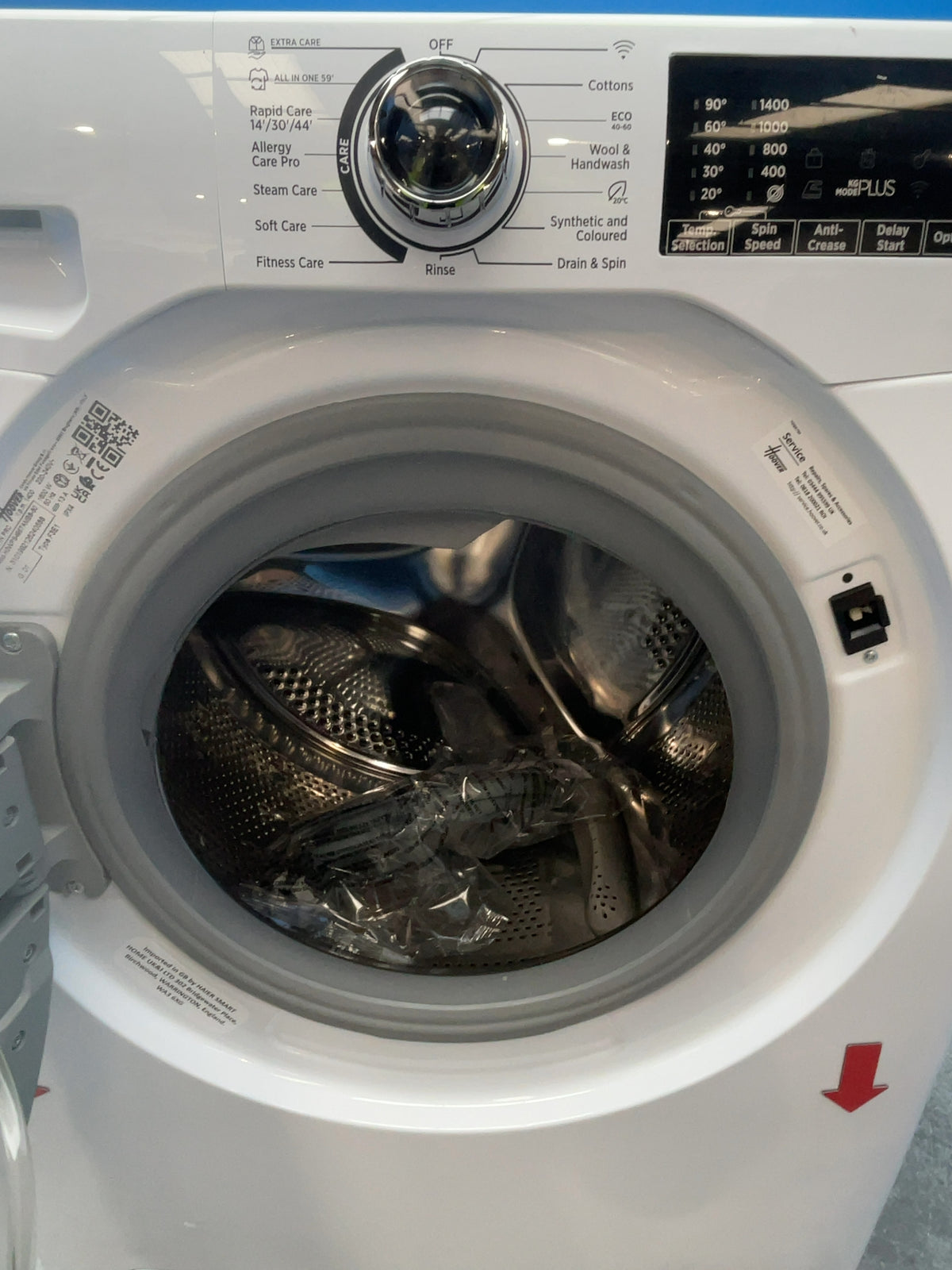 #GRC-166-468 - Hoover H-WASH 350 9kg 1400rpm Washing Machine – Allergy Care Pro, White