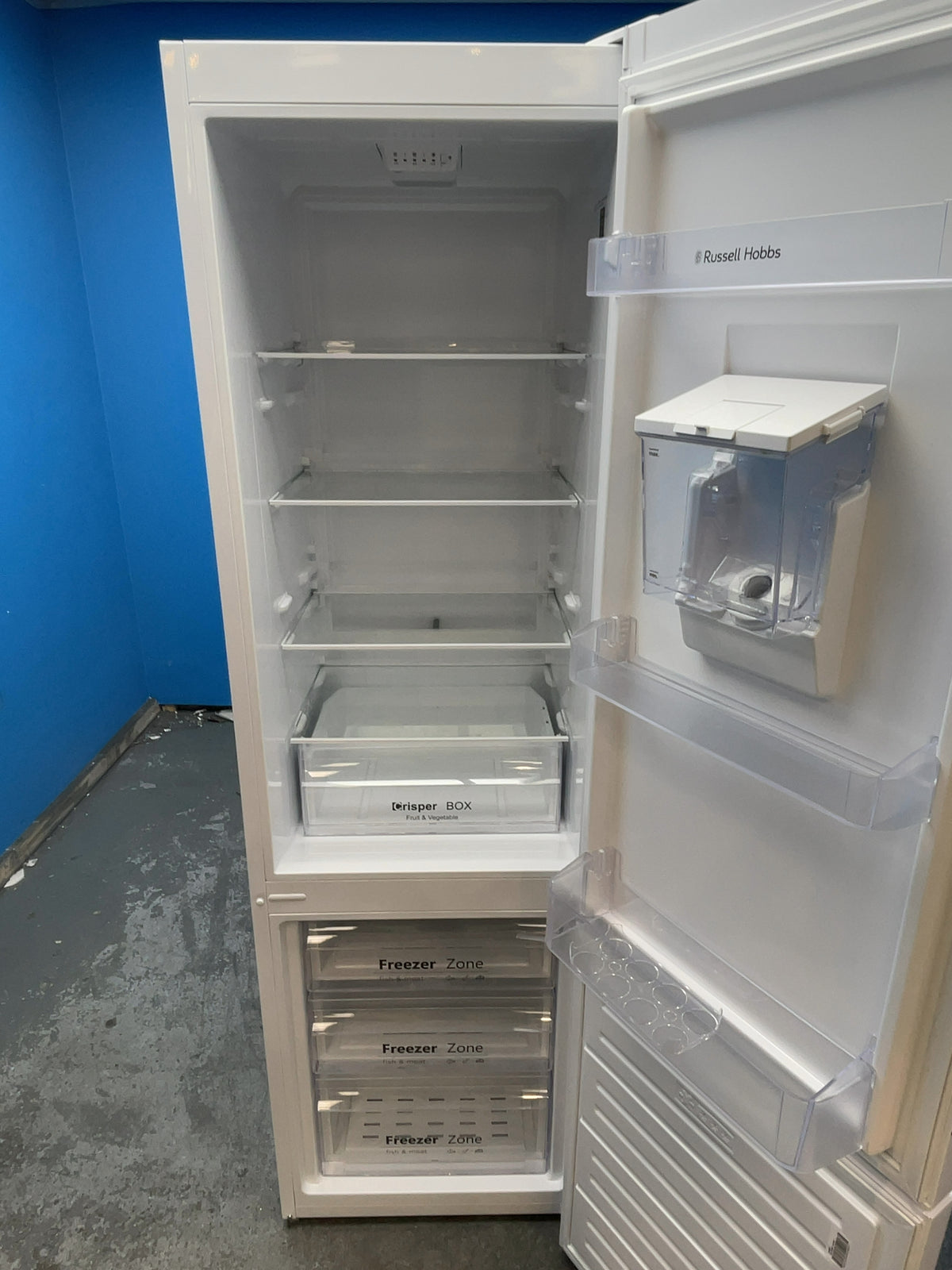 #GRC-166-514 - Russell Hobbs 70/30 Frost Free Fridge Freezer – 279L Capacity, Non-Plumbed Water Dispenser, White