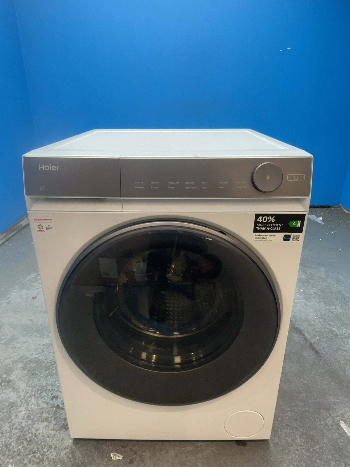 #GRC-166-540 - Haier 12kg 1400rpm Washing Machine – Direct Motion Motor, Steam Function, White