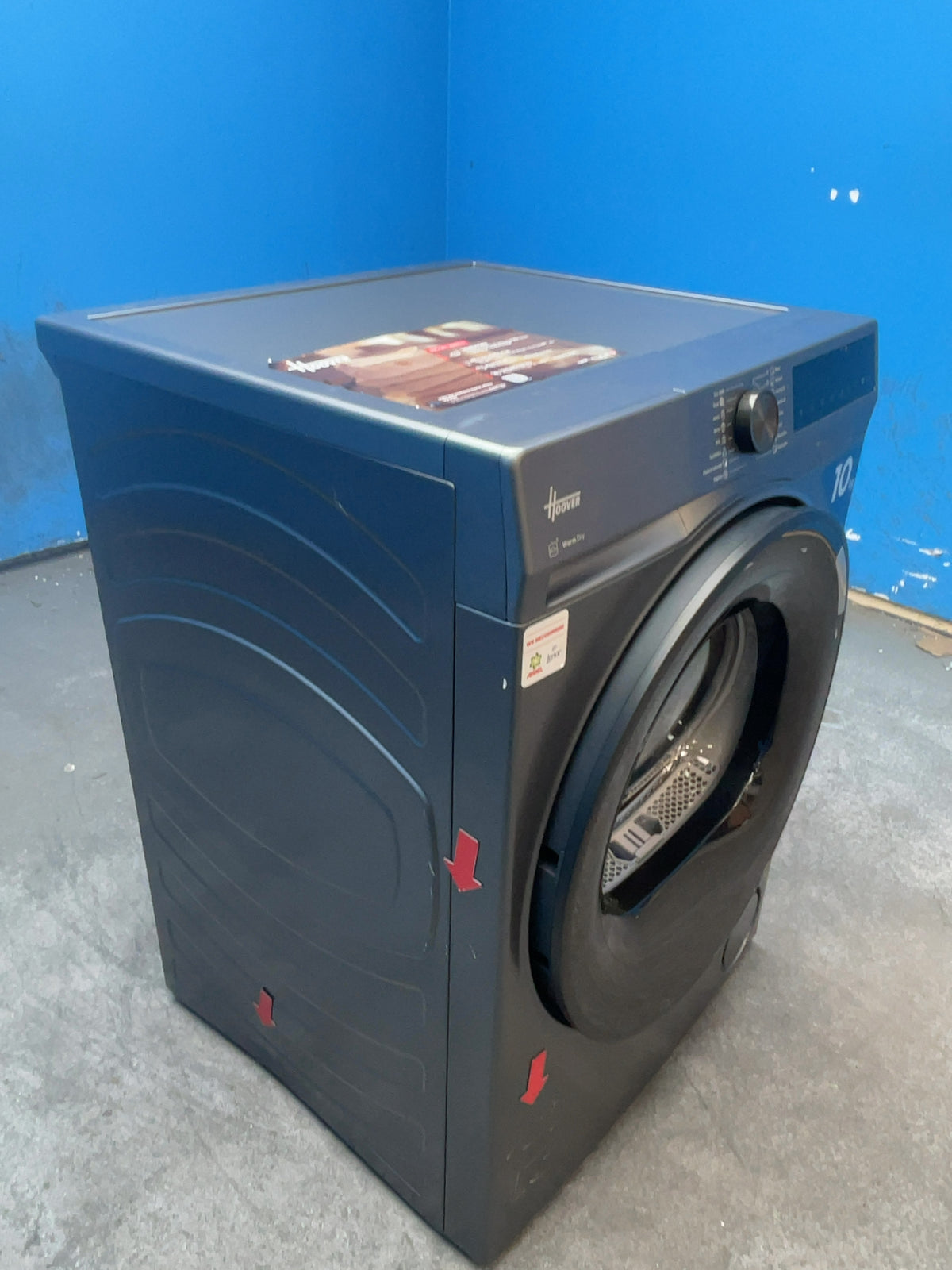 #GRC-166-572 - Hoover Pro Dry Series 3 10kg Heat Pump Tumble Dryer – AI Smart Move, Grey