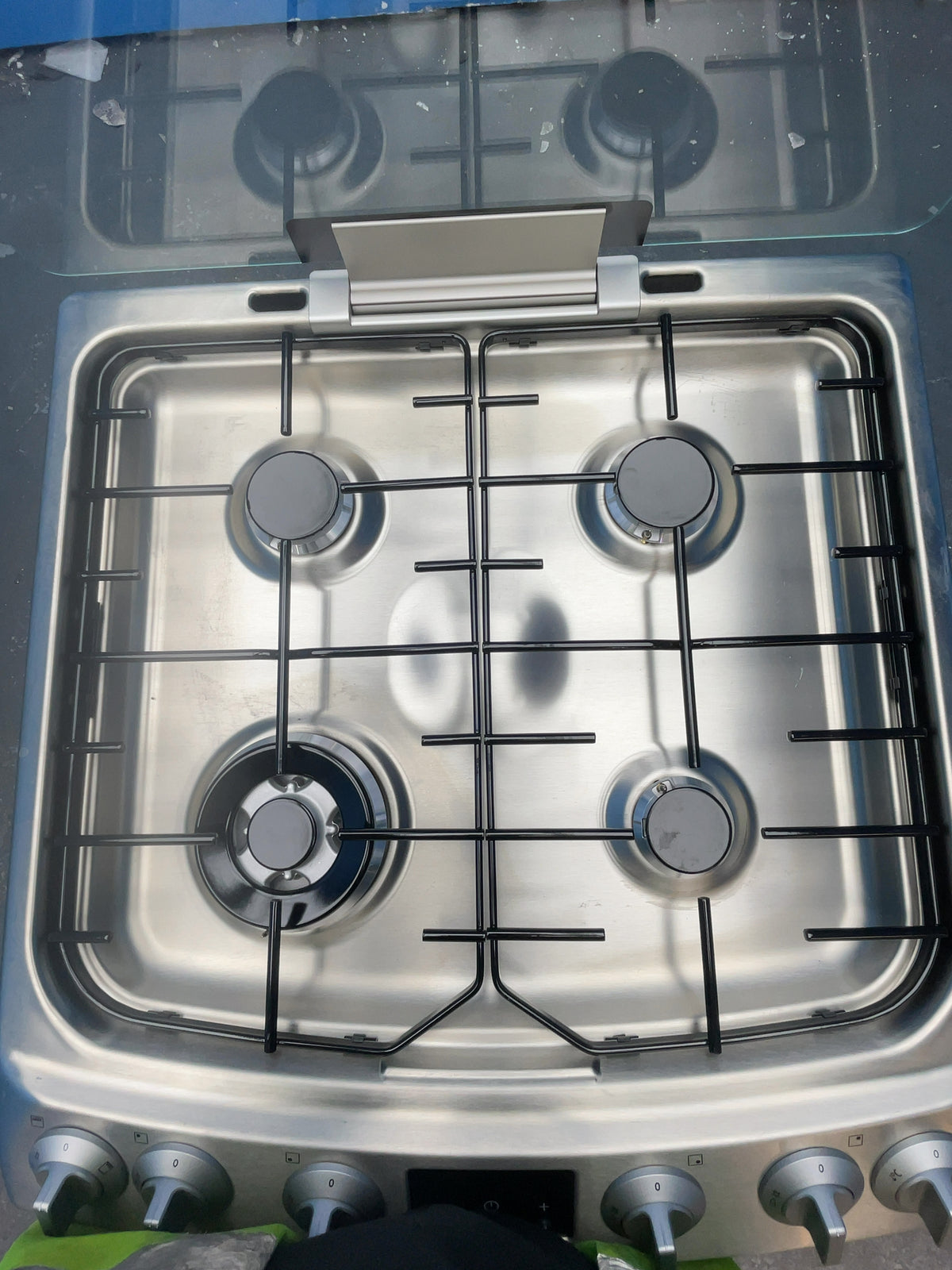 #GRC-166-625 - AEG 60cm Double Oven Gas Cooker – Stainless Steel Hob, Self-Clean, Silver
