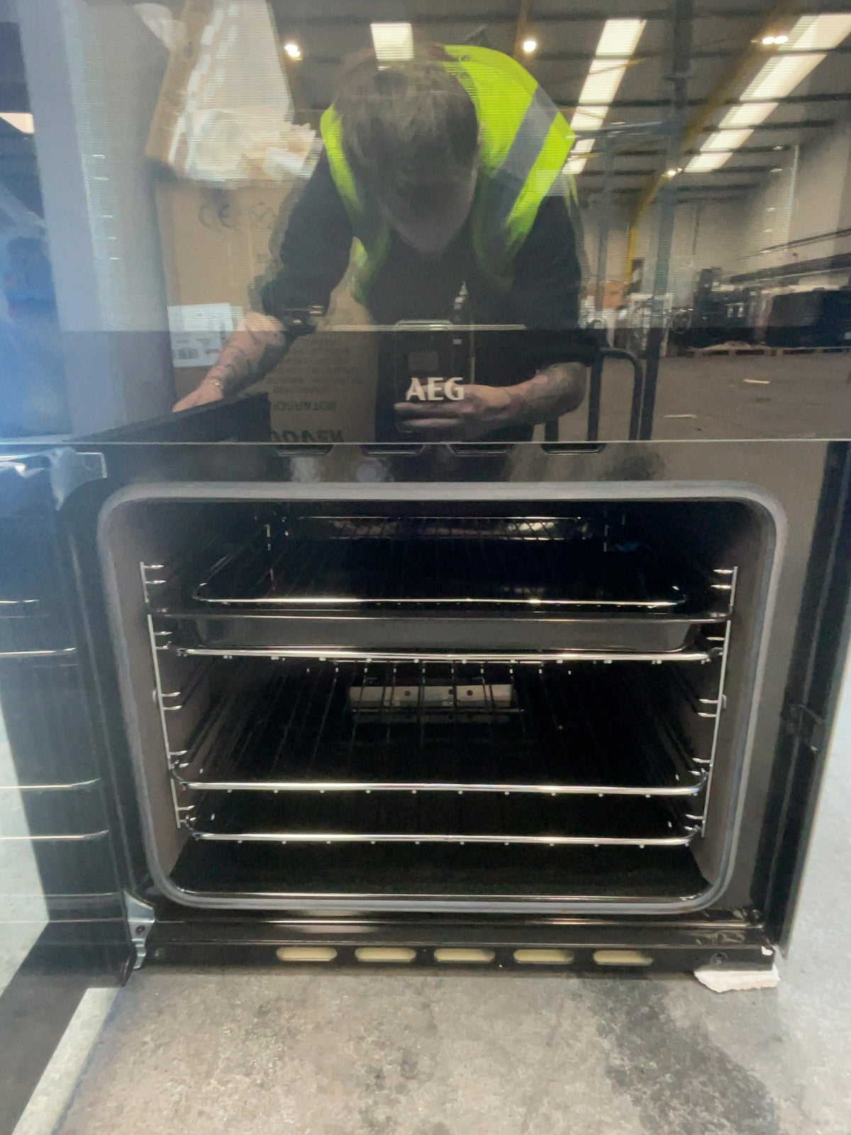 #GRC-166-625 - AEG 60cm Double Oven Gas Cooker – Stainless Steel Hob, Self-Clean, Silver