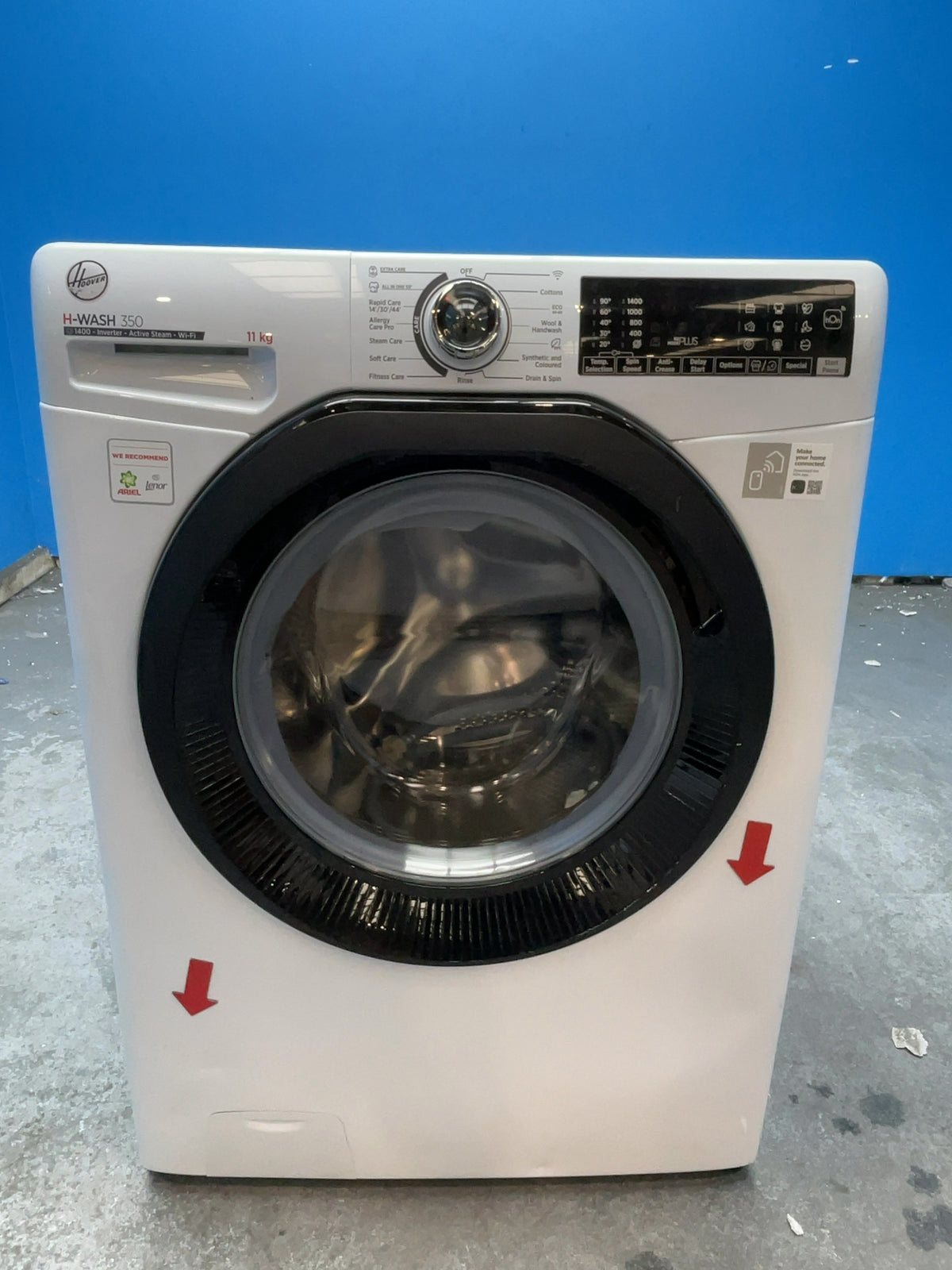 #GRC-166-651 - Hoover H-WASH 350 11kg 1400rpm Washing Machine – Quick Wash, Smart, White