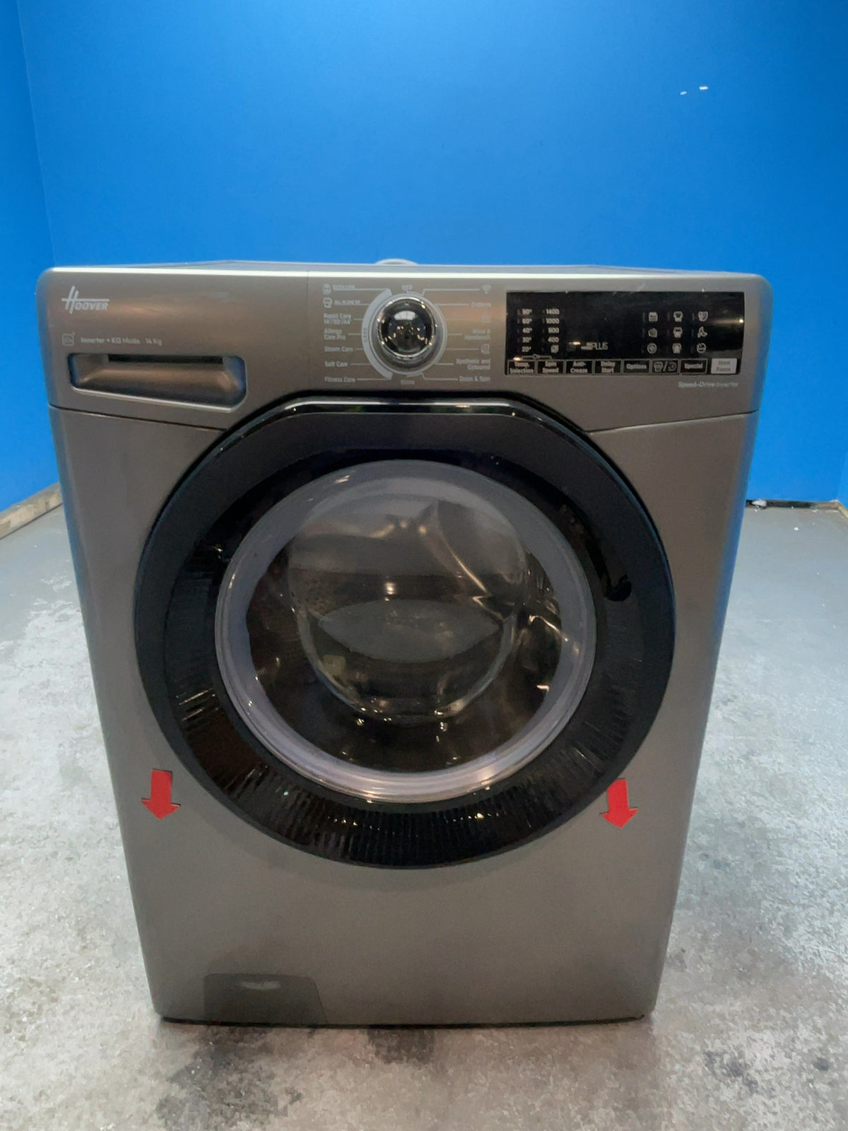 #GRC-166-655 - Hoover H-WASH 350 14kg 1400rpm Washing Machine – Quick Wash, Anthracite