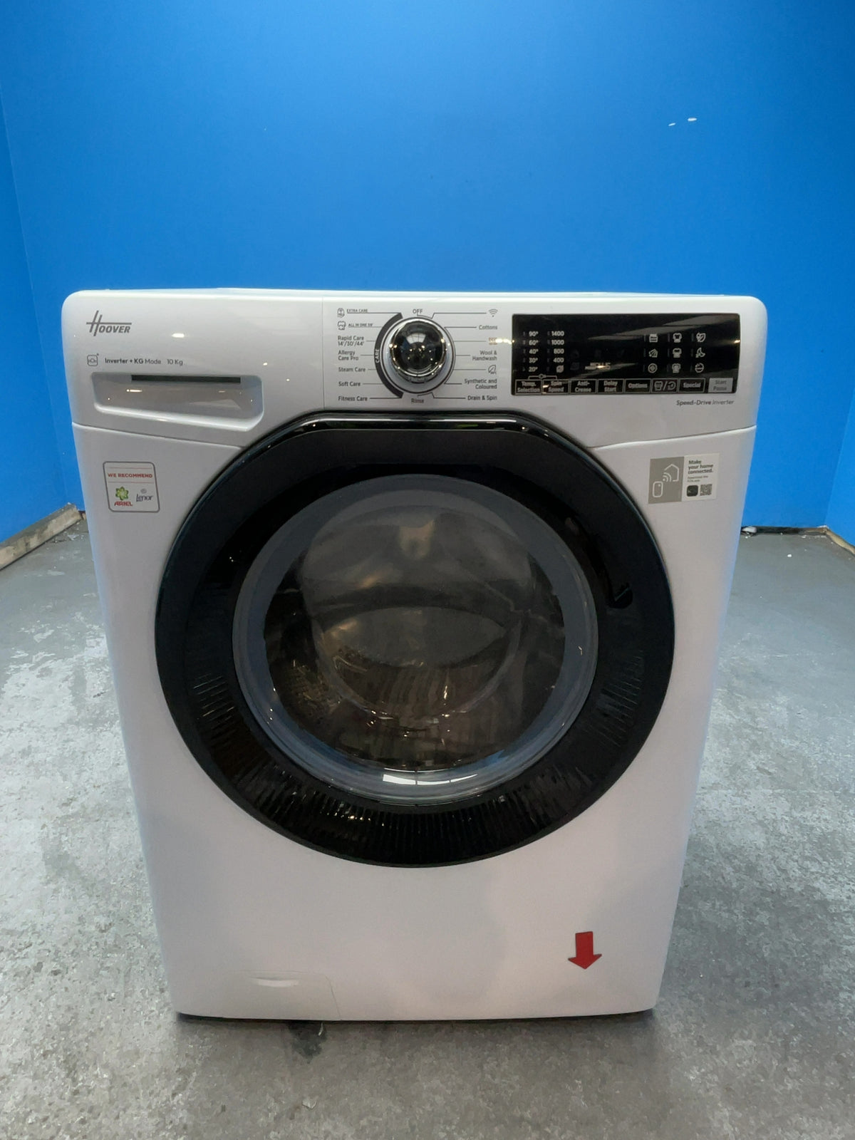 #GRC-166-656 - Hoover H-WASH 350 10kg 1400rpm Washing Machine – Eco-Power Inverter Motor, White