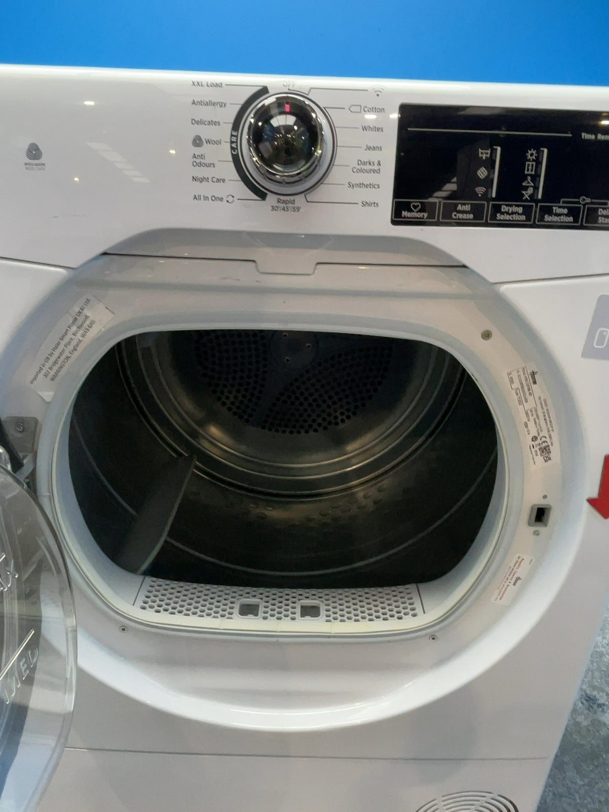 #GRC-166-663 - Hoover 9kg Condenser Tumble Dryer – WiFi Connected, White, B Energy Rating