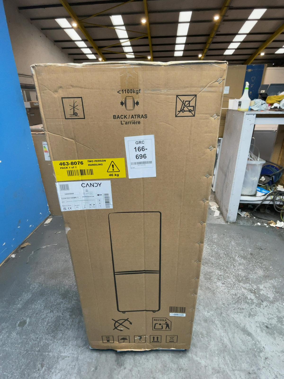 #GRC-166-696 - Candy 55cm Fridge Freezer – 185L, White, Static