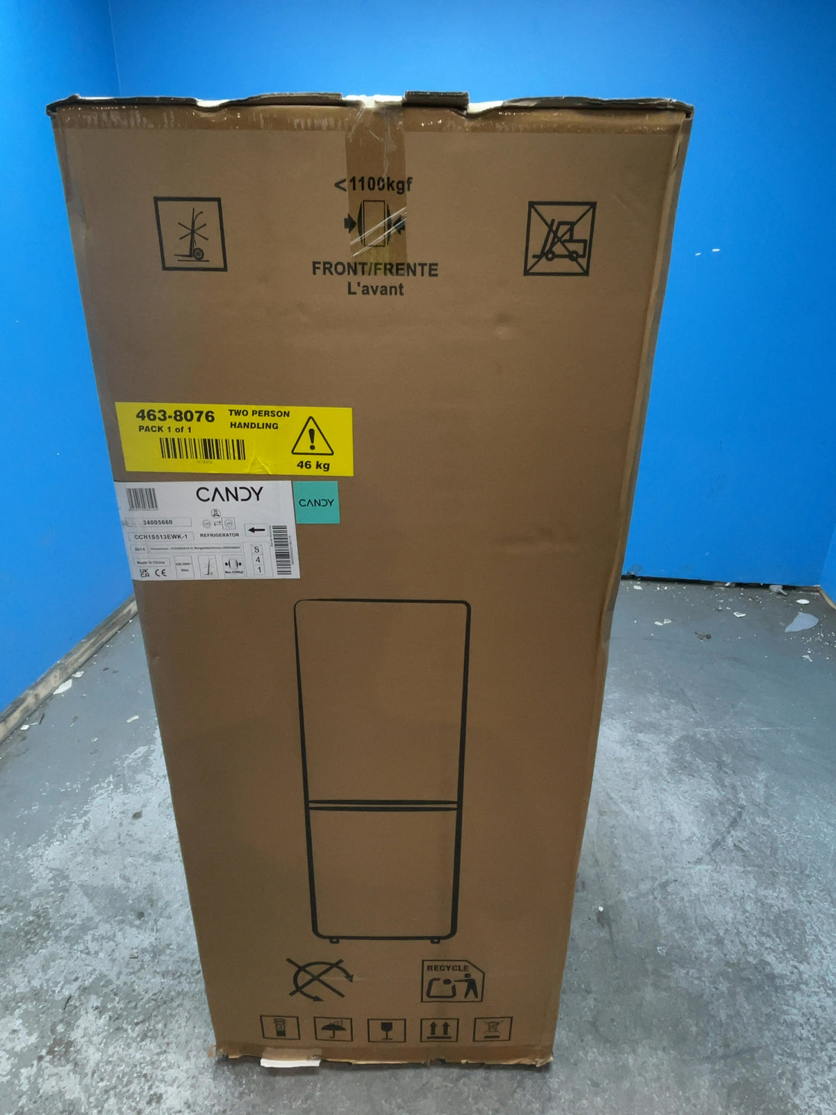 #GRC-166-697 - Candy 55cm Fridge Freezer – 185L, White, Static