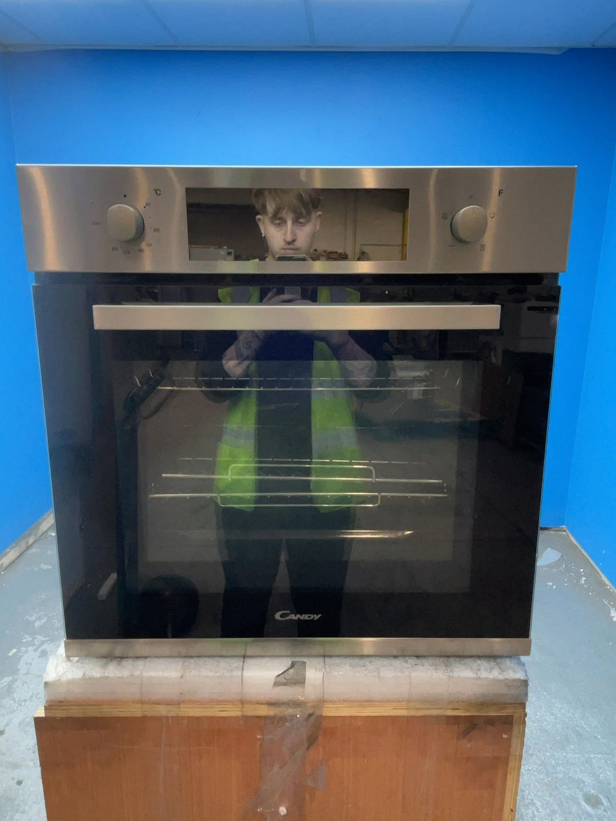 #GRC-166-702 - Candy 65L Built-In Electric Single Oven – Fan Grill, Programmable Timer, Stainless Steel