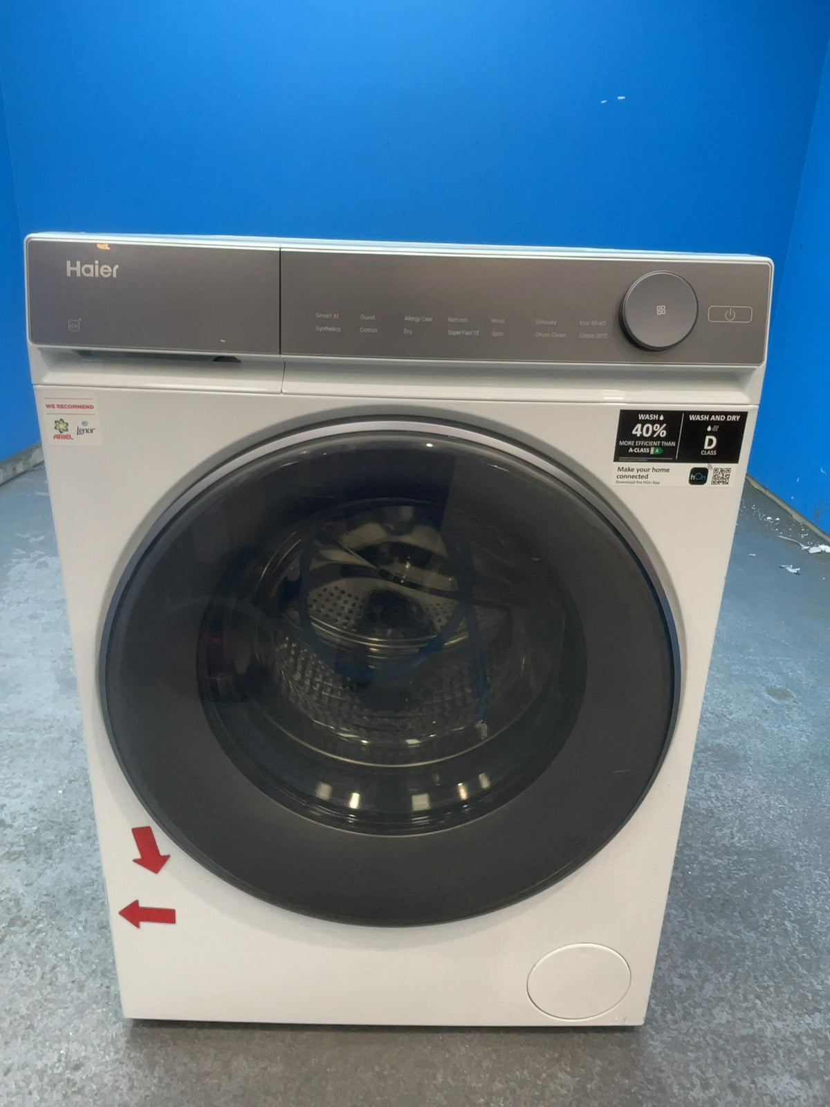#GRC-166-709 - Haier Washer Dryer – 12kg Wash, 8kg Dry, 1400rpm, WiFi Connected, White