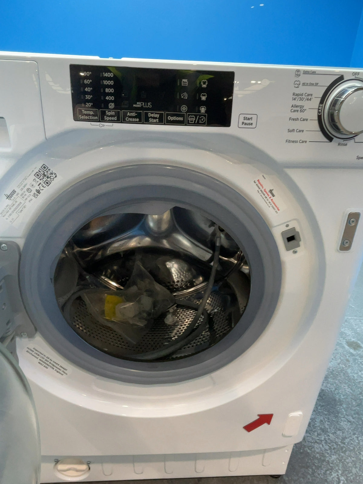 #GRC-166-710 - Hoover H-WASH 300 8kg 1400rpm Integrated Washing Machine – KG Mode Sensor, White