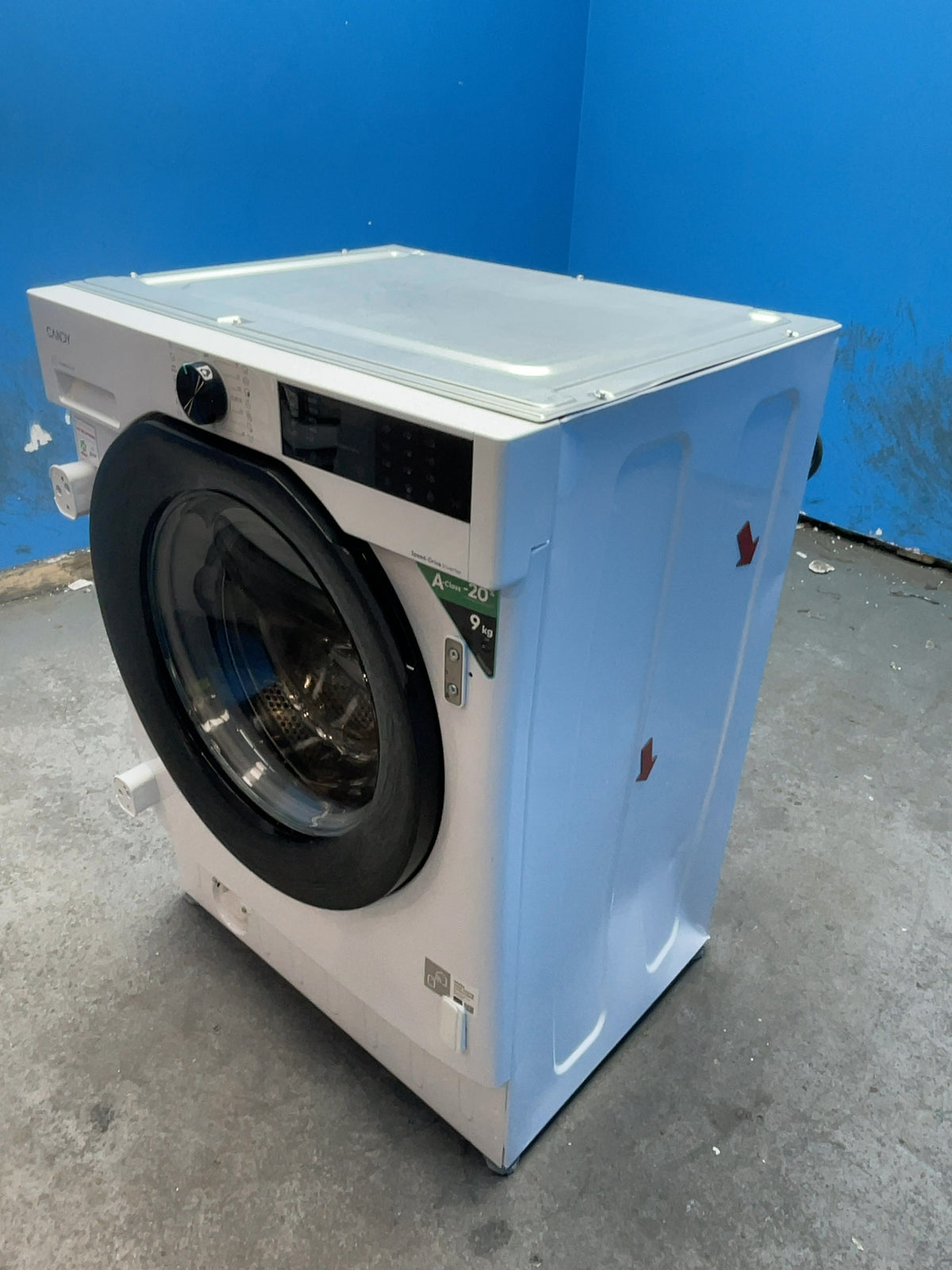 #GRC-166-714 - Candy 9kg 1400rpm Integrated Washing Machine – AI Weight Sense, White