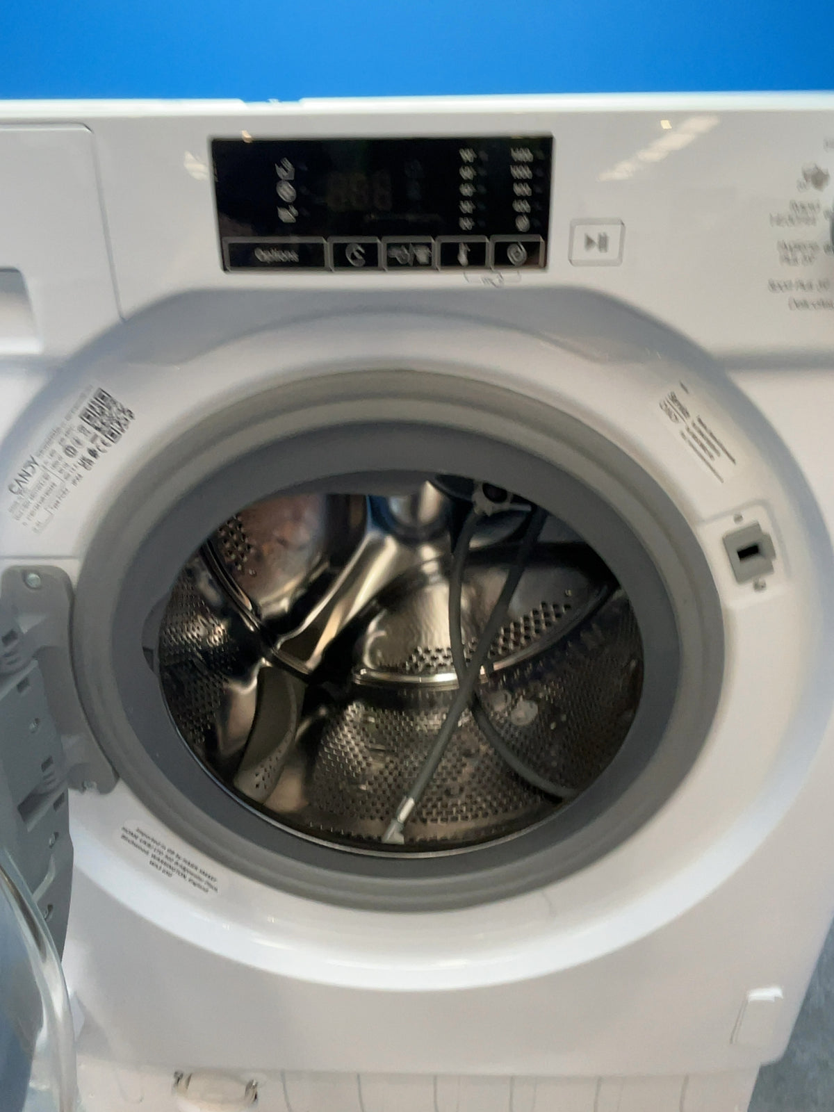 #GRC-166-716 - Candy 8kg Integrated Washing Machine – 1400 Spin, Rapid Care Cycles, Kilo Detector, White