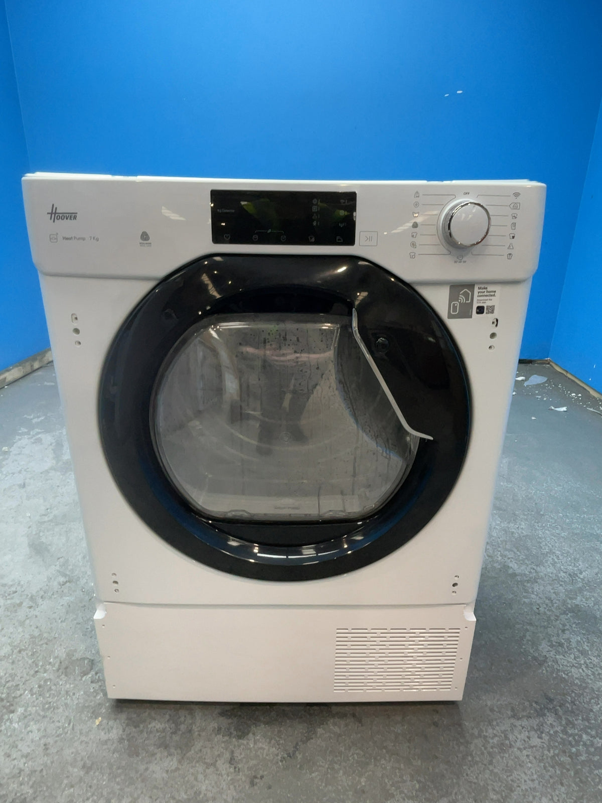 #GRC-166-747 - Hoover H-DRY 300 7kg Integrated Heat Pump Tumble Dryer – WiFi Connected, Sensor Drying, White