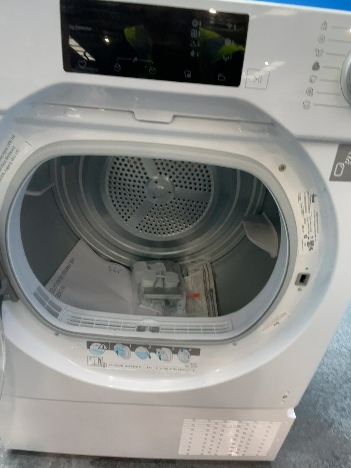 #GRC-166-747 - Hoover H-DRY 300 7kg Integrated Heat Pump Tumble Dryer – WiFi Connected, Sensor Drying, White