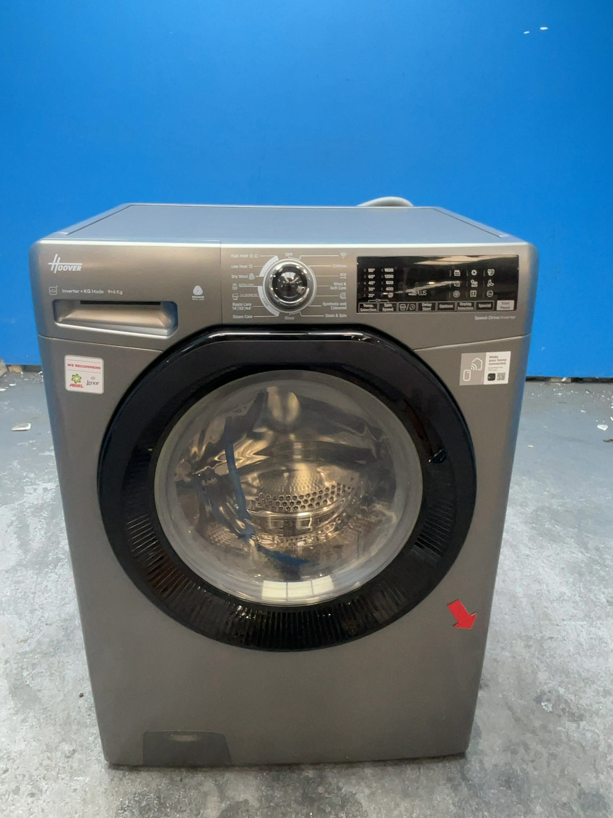 #GRC-166-790 - Hoover H-WASH & DRY 350 Washer Dryer – 9kg Wash, 6kg Dry, 1400rpm, WiFi Connected