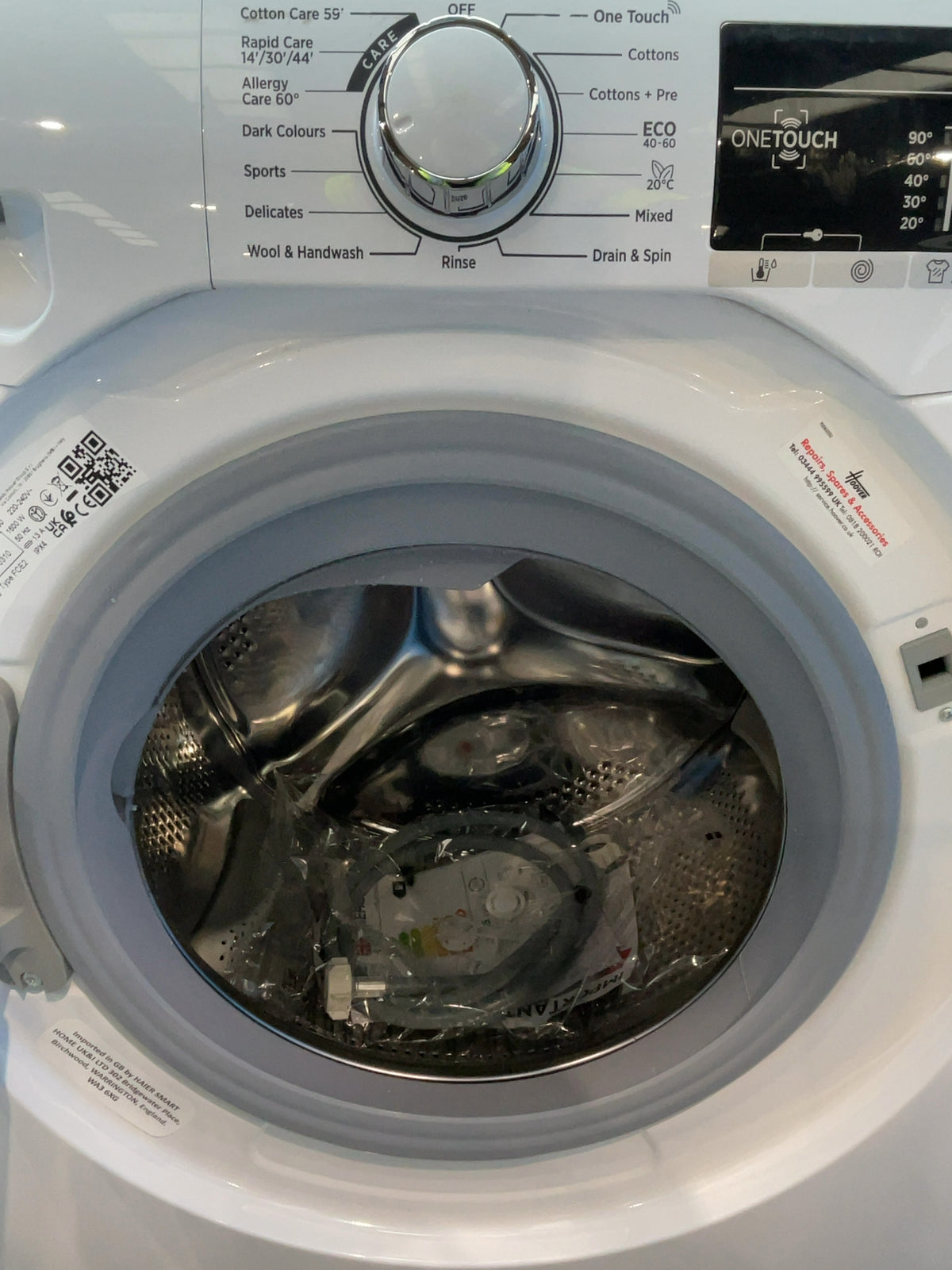 #GRC-166-920 - Hoover 8kg 1400rpm Washing Machine – KG Mode, Hoover Wizard, Smart, White
