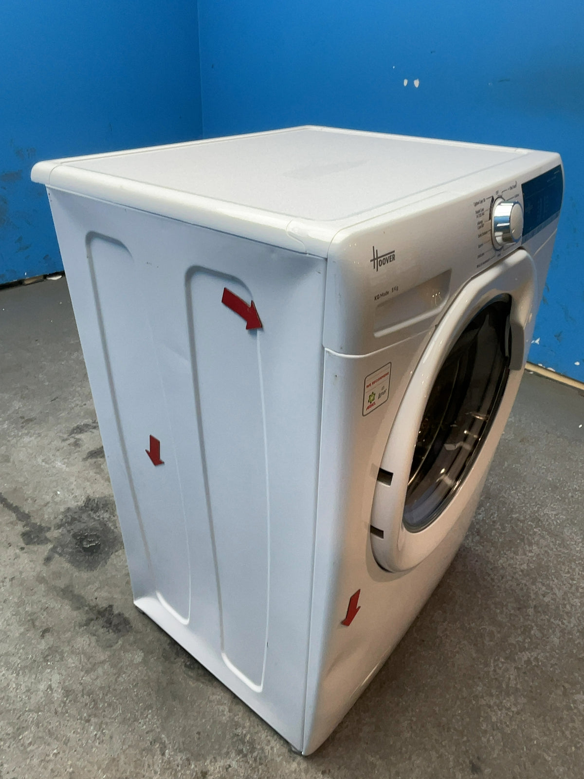 #GRC-166-920 - Hoover 8kg 1400rpm Washing Machine – KG Mode, Hoover Wizard, Smart, White