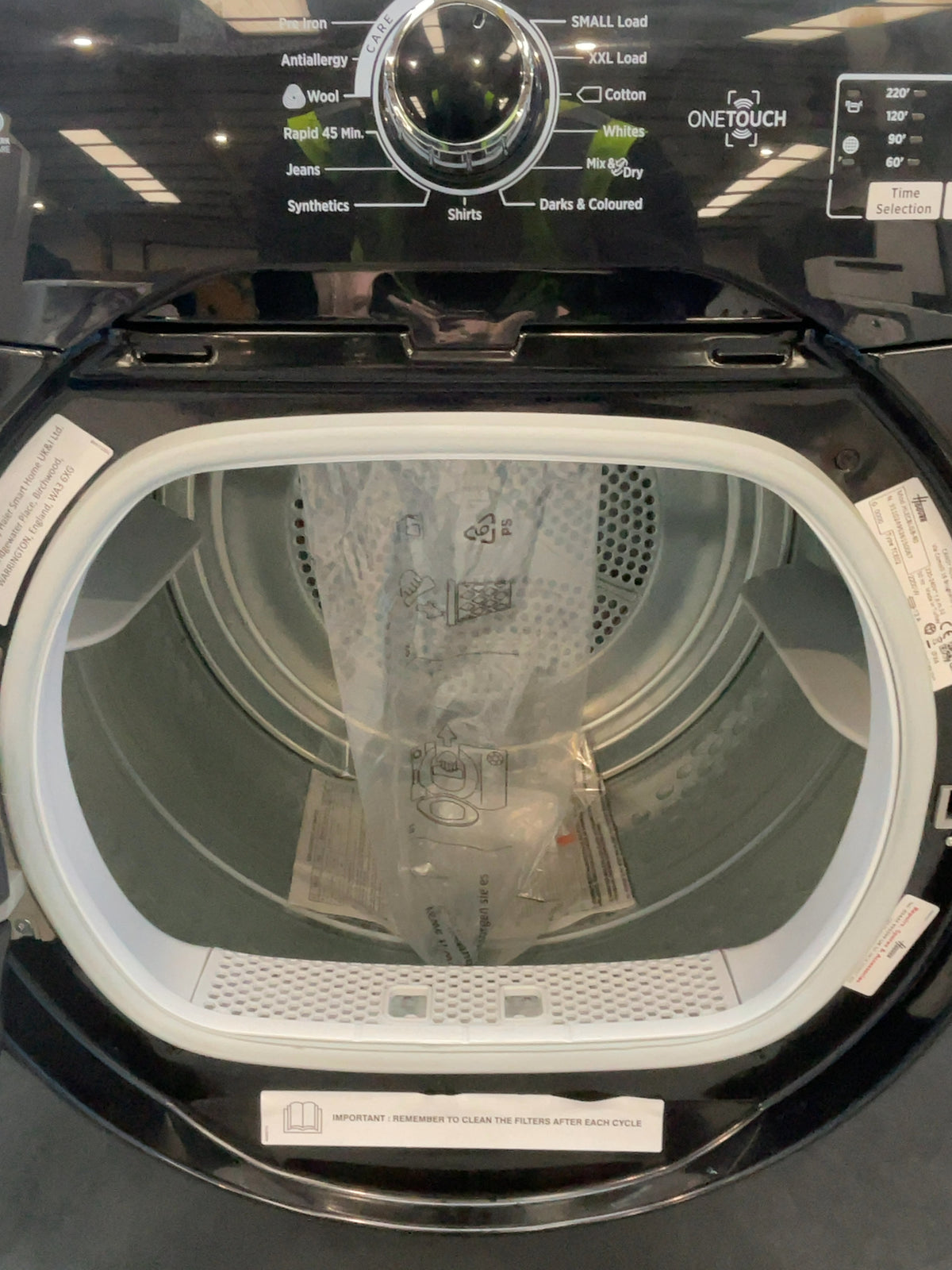 #GRC-166-990 - Hoover 8kg Condenser Tumble Dryer – Sensor Drying, Black, B Energy Rating