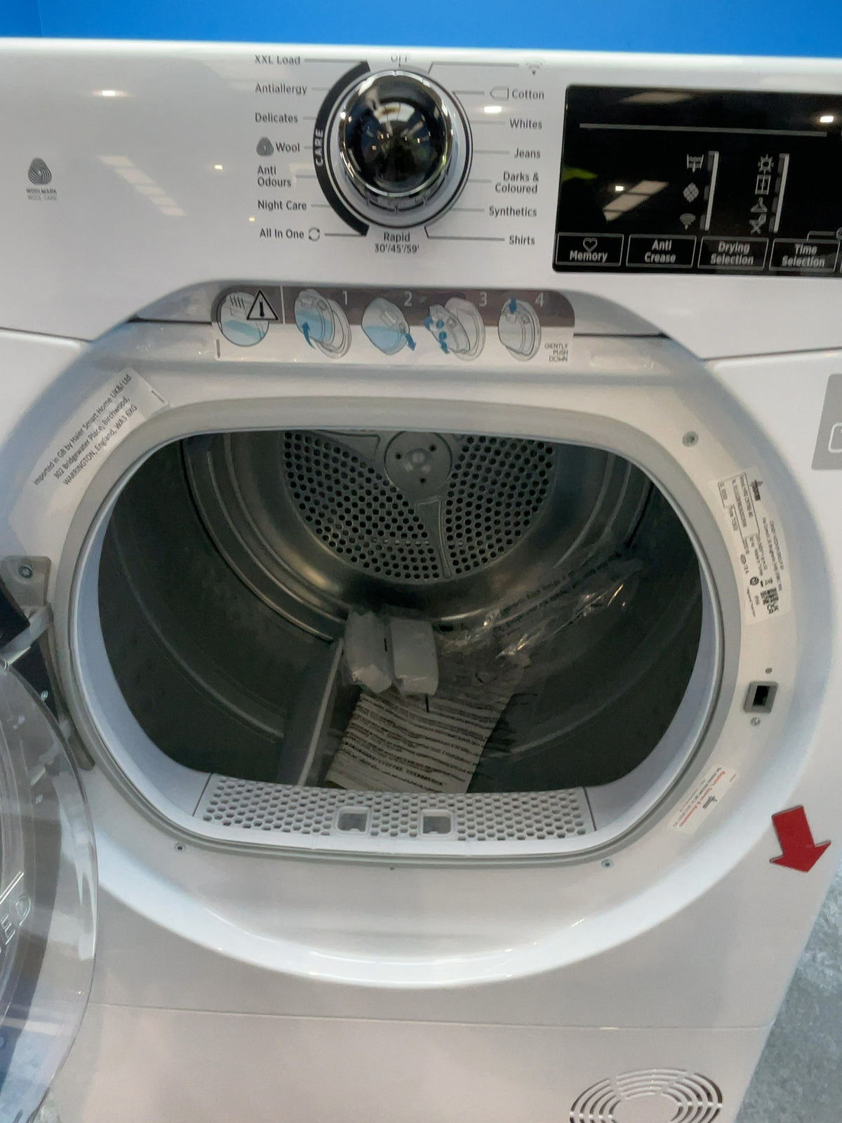 #GRC-167-002 - Hoover 9kg Condenser Tumble Dryer – WiFi Connected, White, B Energy Rating