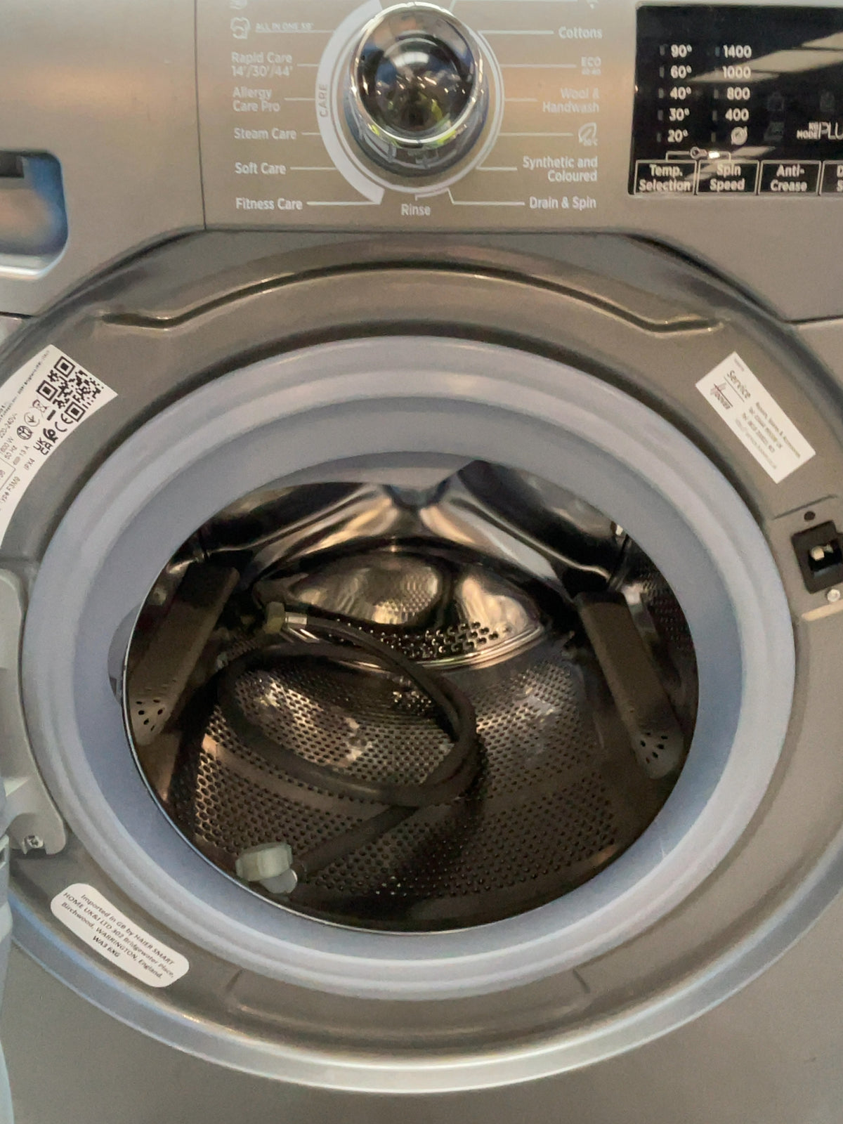 #GRC-167-018 - Hoover H-WASH 350 14kg 1400rpm Washing Machine – Quick Wash, Anthracite