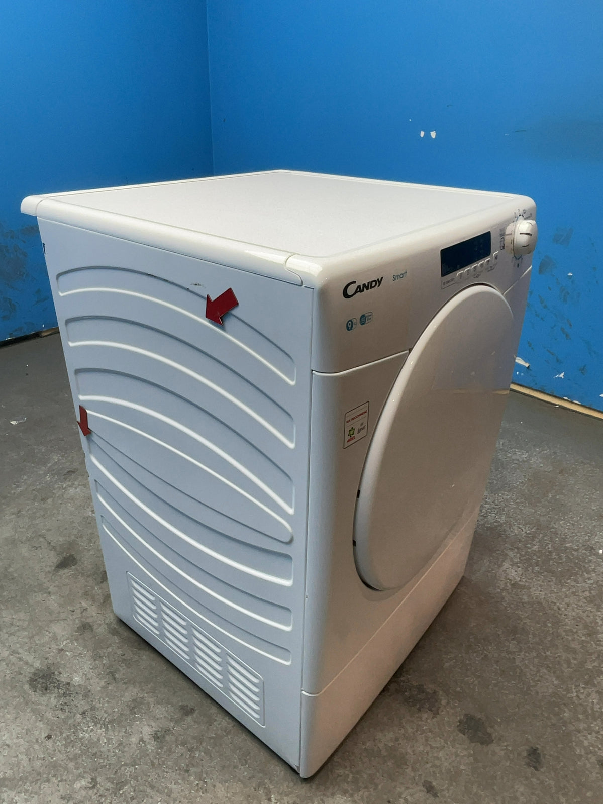 #GRC-167-021 - Candy Smart 9kg Vented Tumble Dryer – NFC Connectivity, White, G Energy Rating