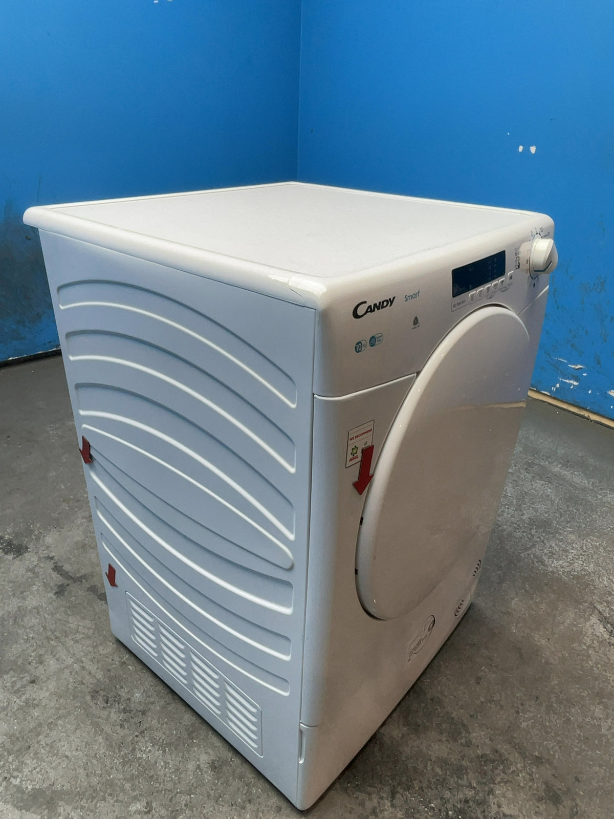 #GRC-167-050 - Candy Smart 10kg Condenser Tumble Dryer – Sensor Drying, White, G Energy Rating