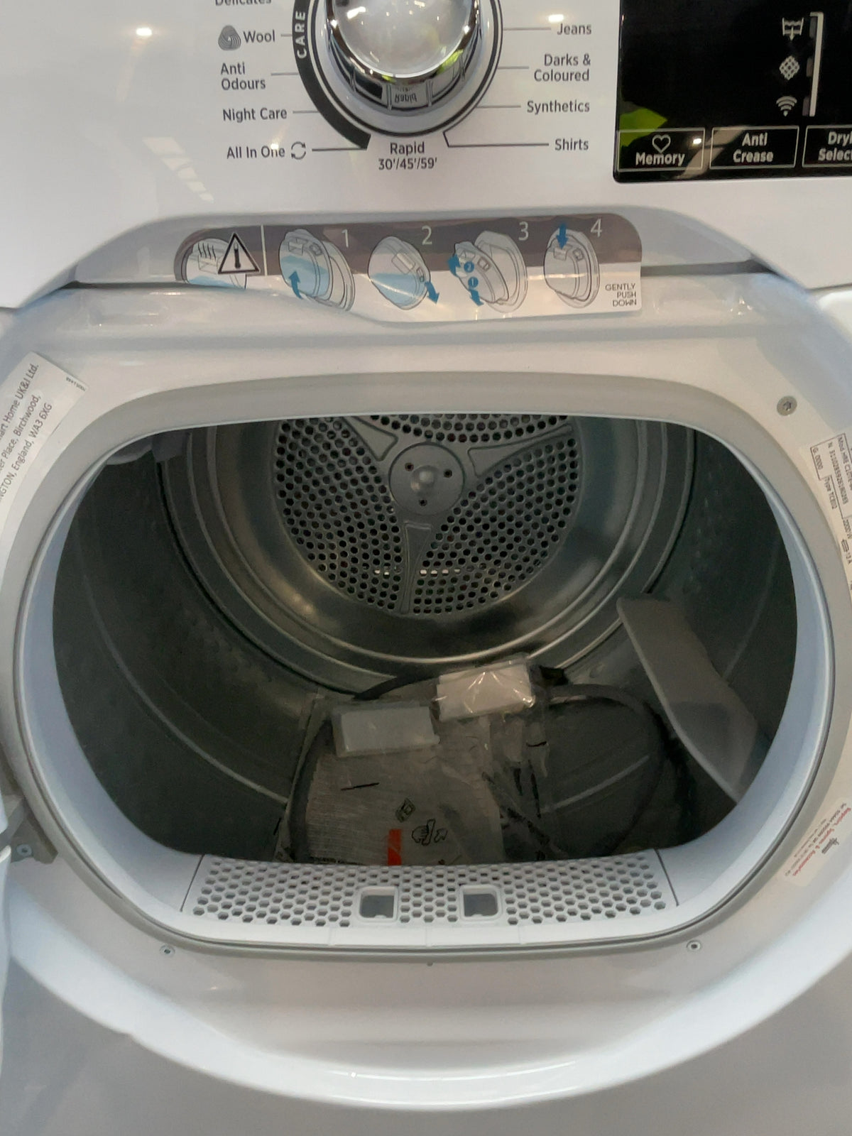 #GRC-167-075 - Hoover 10kg Condenser Tumble Dryer – Sensor Drying, White, B Energy Rating