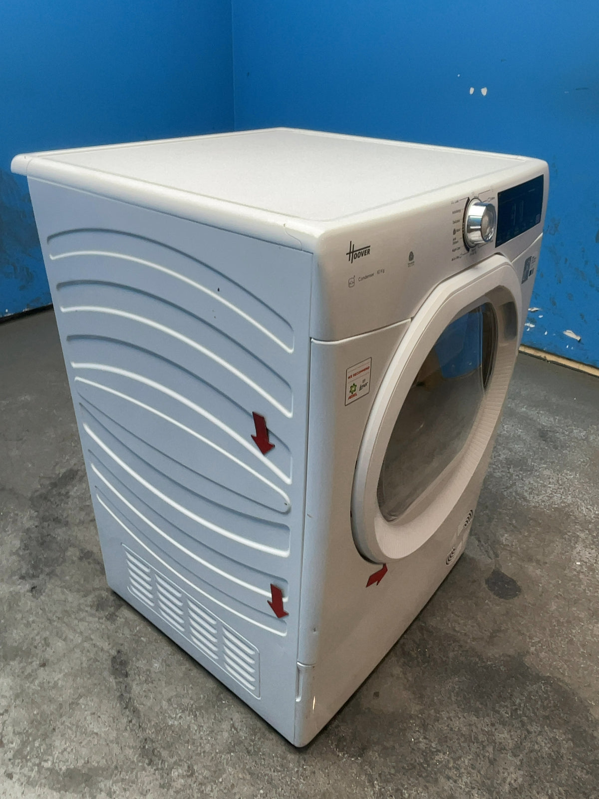 #GRC-167-093 - Hoover 10kg Condenser Tumble Dryer – Sensor Drying, White, B Energy Rating