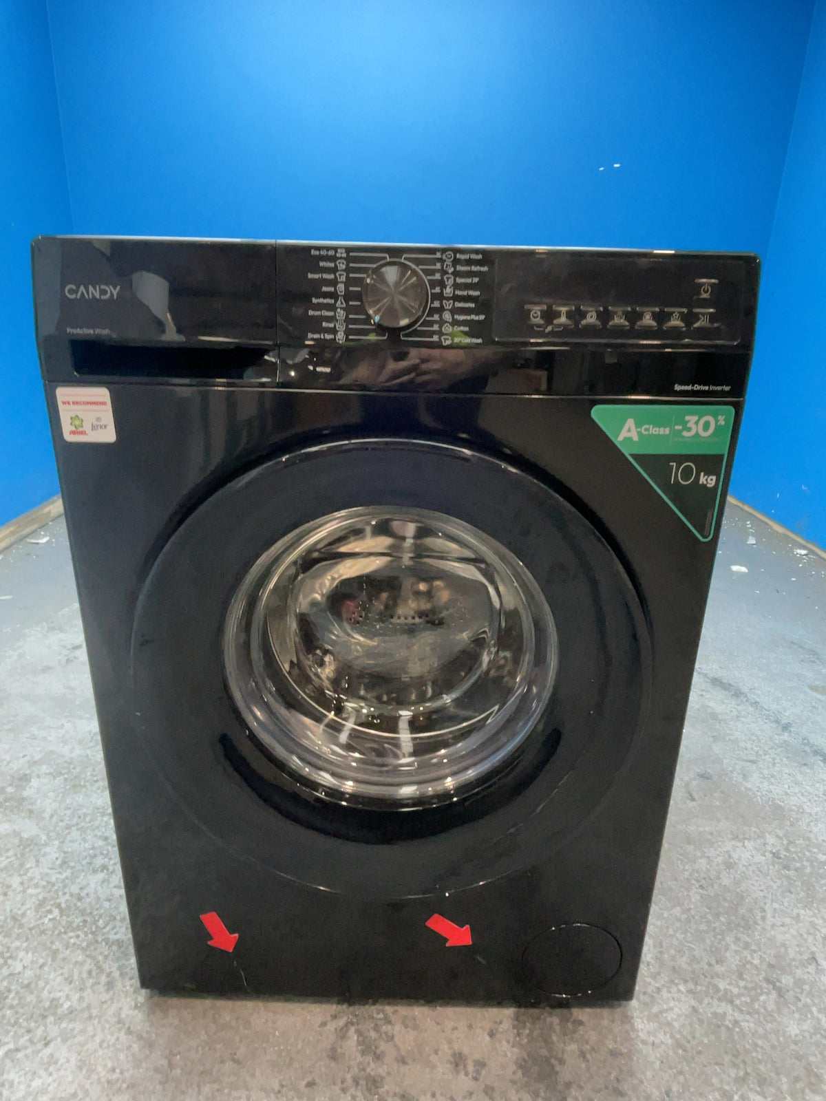 #GRC-167-096 - Candy Quick Pro 10kg 1400rpm Washing Machine – Inverter Motor, 8 Quick Cycles, Black
