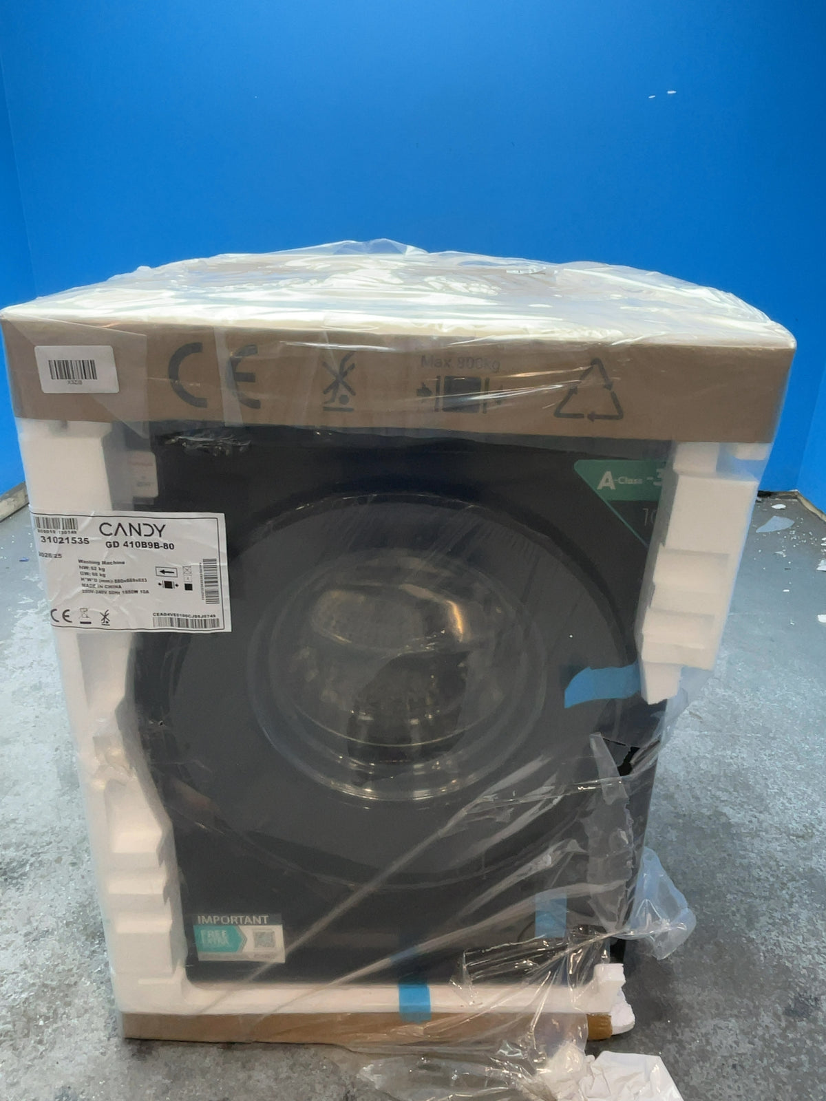 #GRC-167-098 - Candy Quick Pro 10kg 1400rpm Washing Machine – Inverter Motor, 8 Quick Cycles, Black