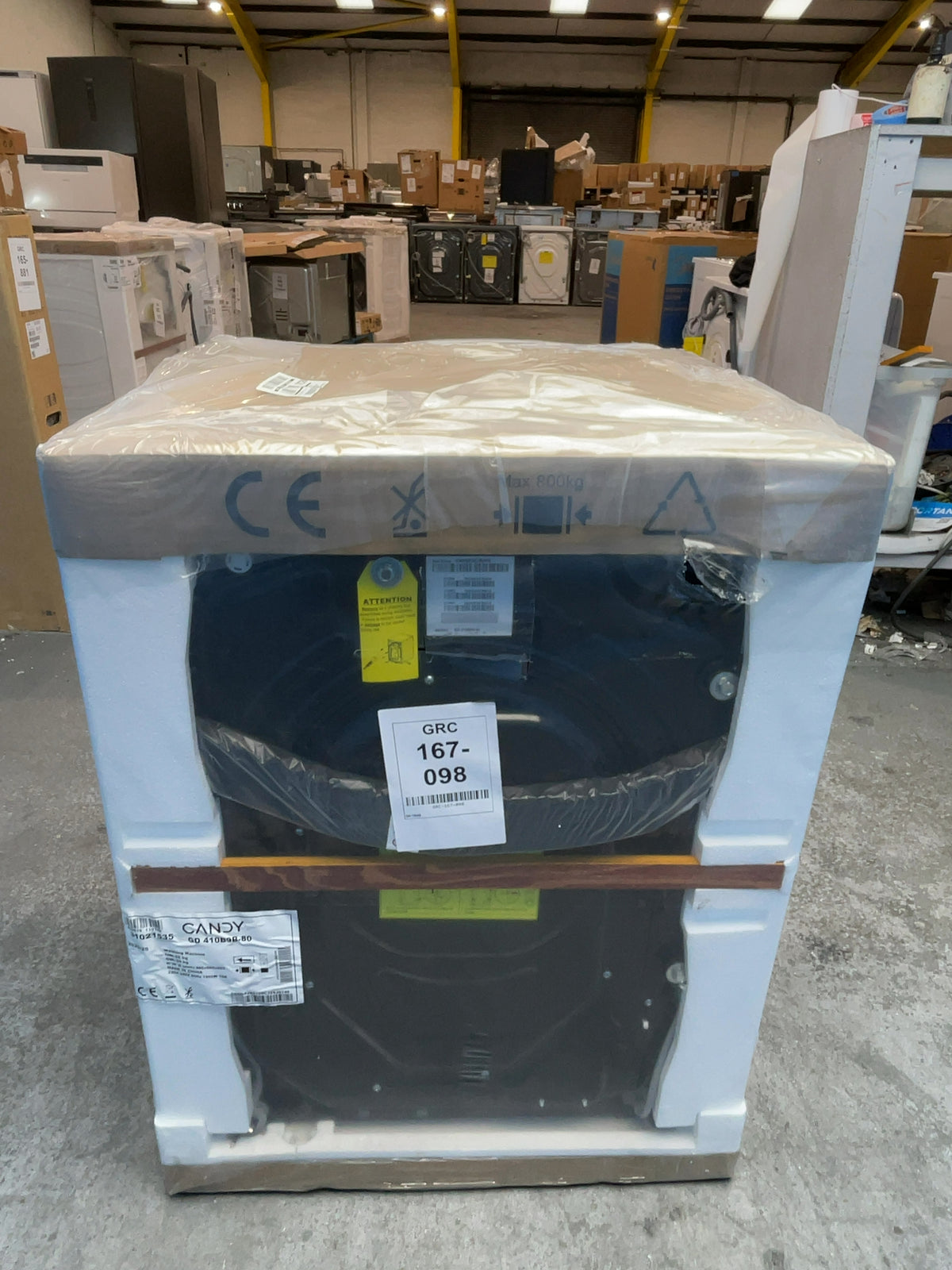 #GRC-167-098 - Candy Quick Pro 10kg 1400rpm Washing Machine – Inverter Motor, 8 Quick Cycles, Black