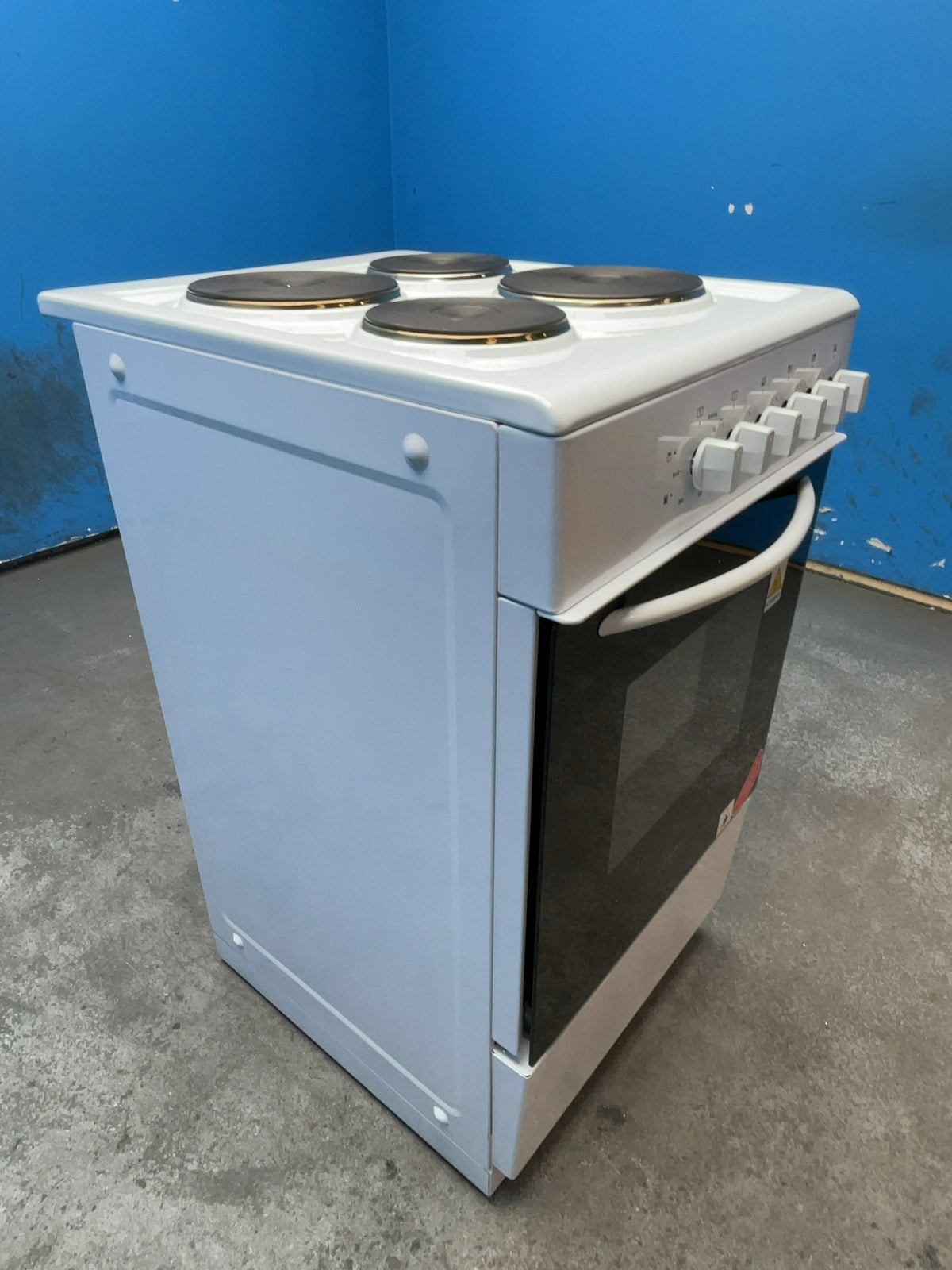 #GRC-167-122 - Midea 50cm Electric Cooker – Solid Plate Hob, Integrated Grill, White