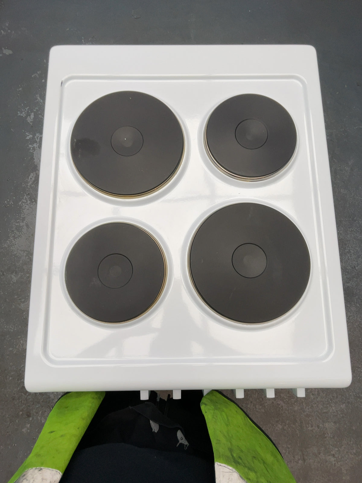 #GRC-167-122 - Midea 50cm Electric Cooker – Solid Plate Hob, Integrated Grill, White