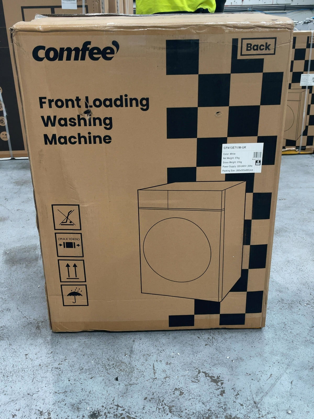 #GRC-167-159 - Comfee 7kg 1200rpm Washing Machine – Steam Wash & 15 Min Quick Cycle, White