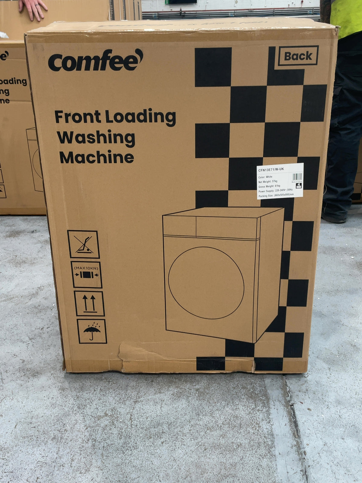 #GRC-167-160 - Comfee 7kg 1200rpm Washing Machine – Steam Wash & 15 Min Quick Cycle, White