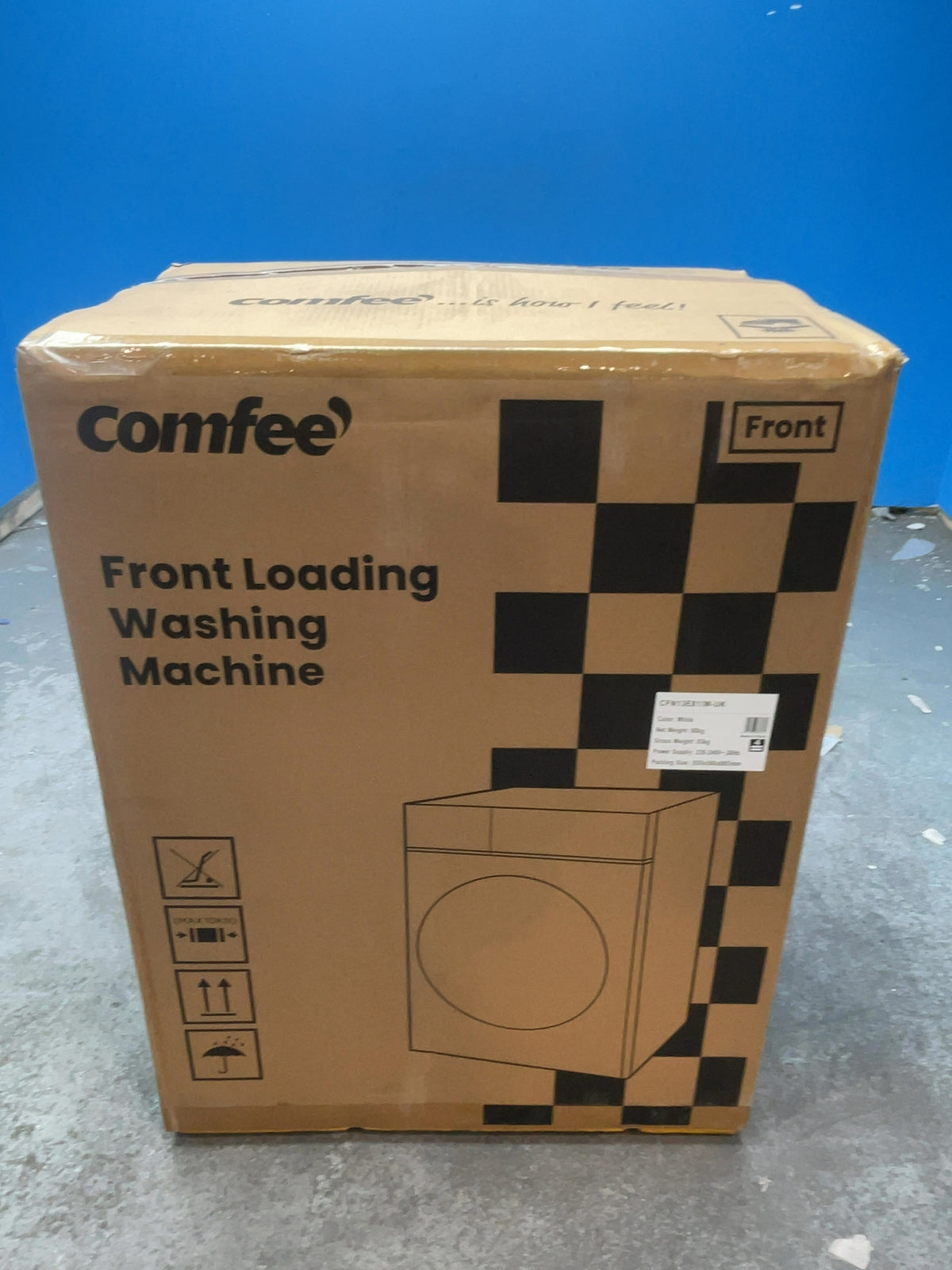 #GRC-167-300 - Comfee 8kg 1400rpm Washing Machine – Steam Clean, 15 Programmes & Delay Start